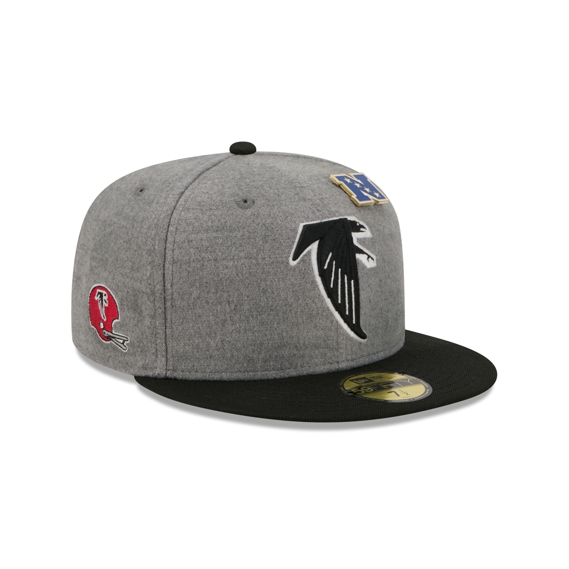 Atlanta Falcons Heather Gray Wool 59Fifty Fitted Hat