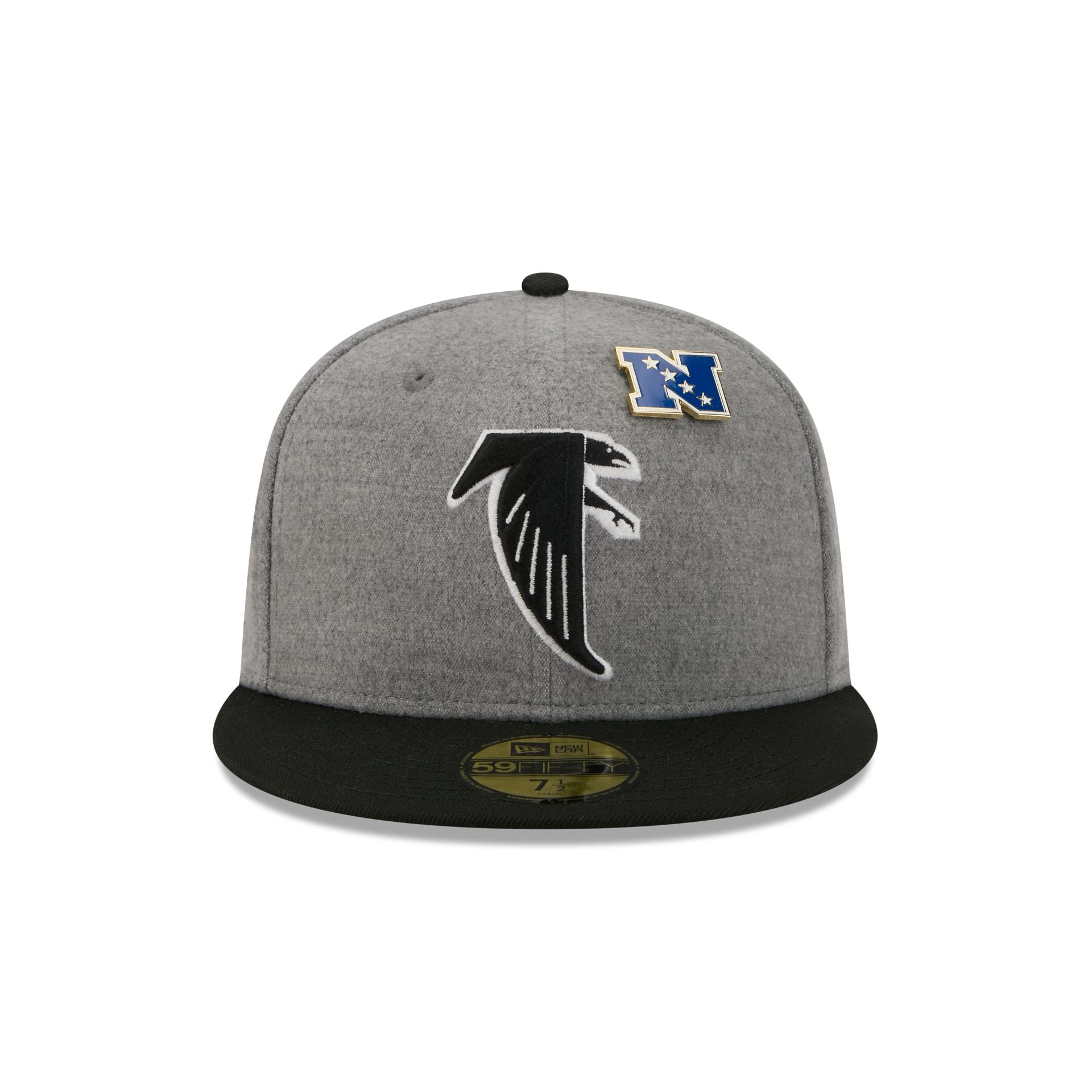 Alternative view of Atlanta Falcons Heather Gray Wool 59Fifty Fitted Hat