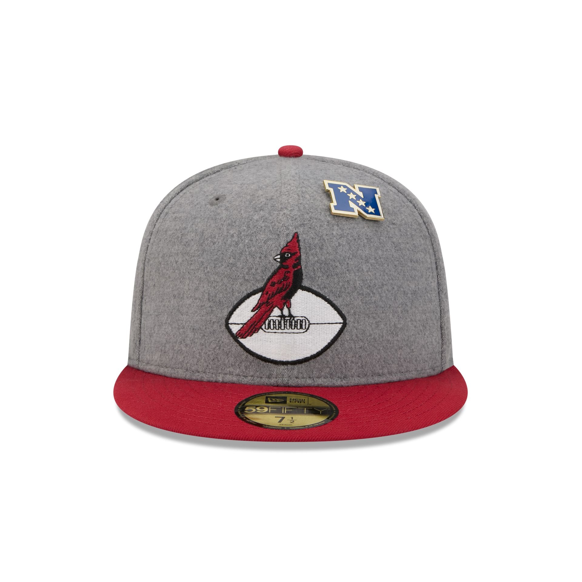 Alternative view of Arizona Cardinals Heather Gray Wool 59Fifty Fitted Hat