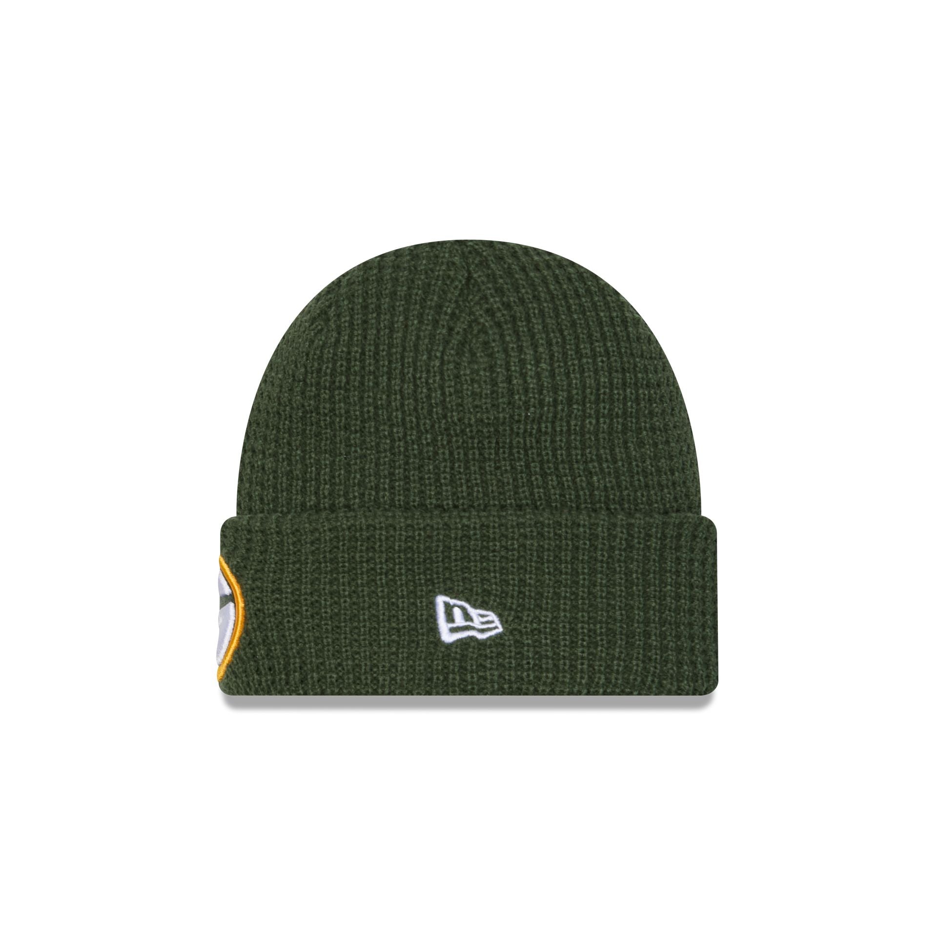 Alternative view of Green Bay Packers Waffle Stitch Knit Beanie Hat