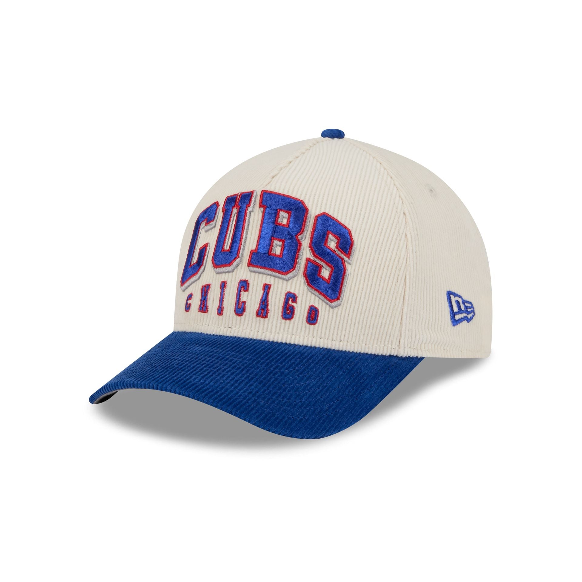 Chicago Cubs Stacked Corduroy 9Forty M-Crown A-Frame Snapback Hat - Image 3