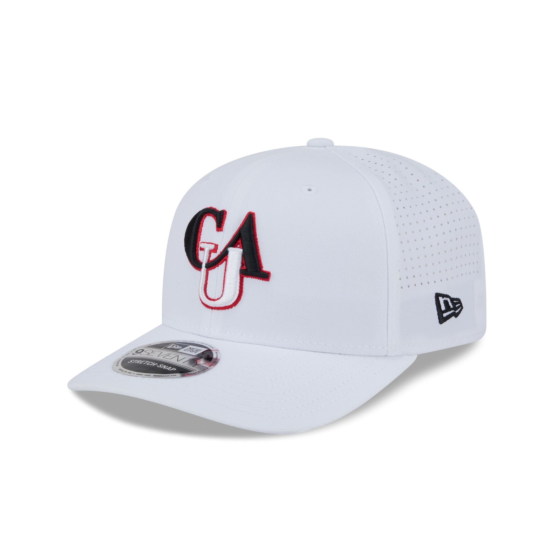 Clark Atlanta Panthers Optic White Performance 9Seventy Stretch-Snap Hat