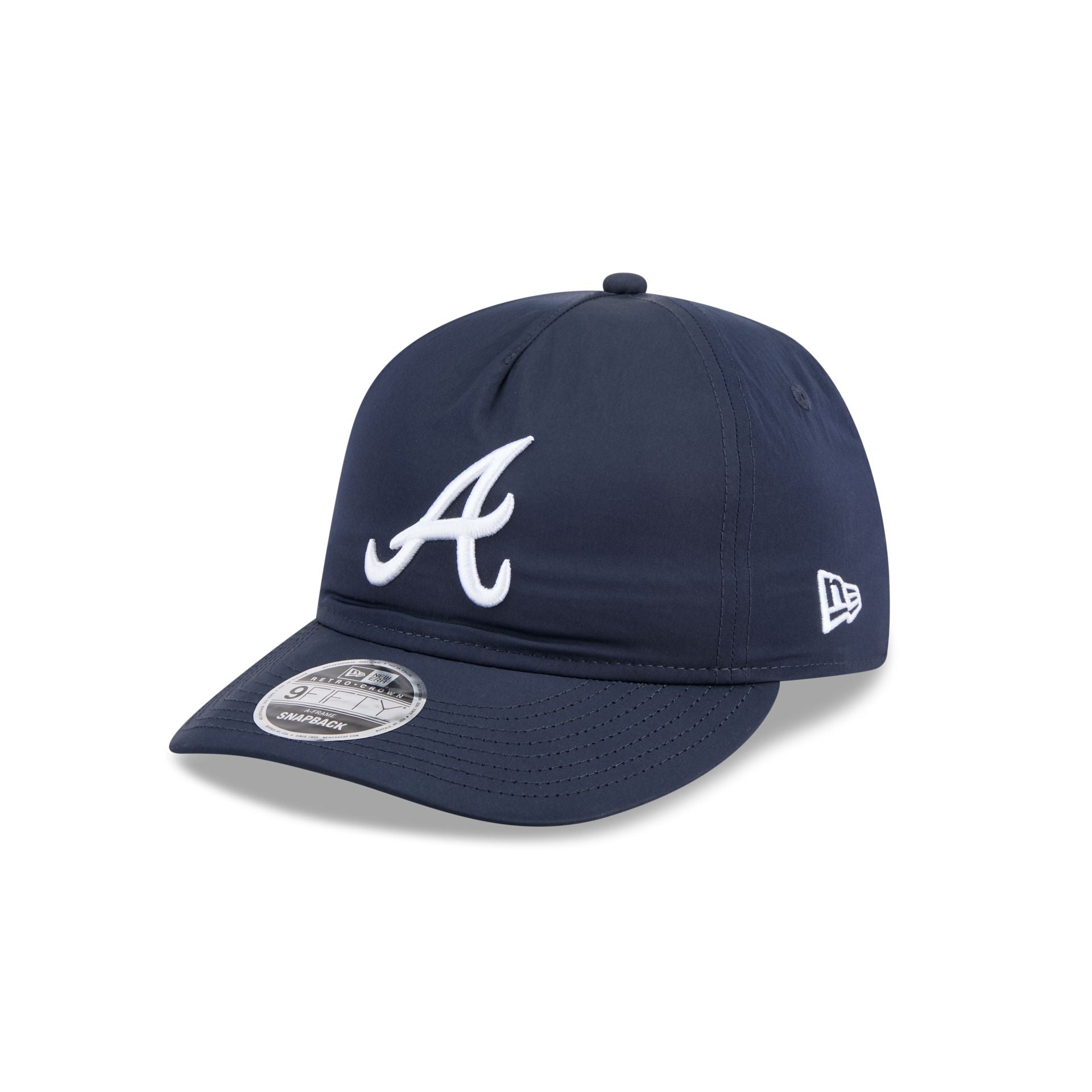 Atlanta Braves Nylon Retro Crown 9Fifty A-Frame Snapback Hat - Image 3