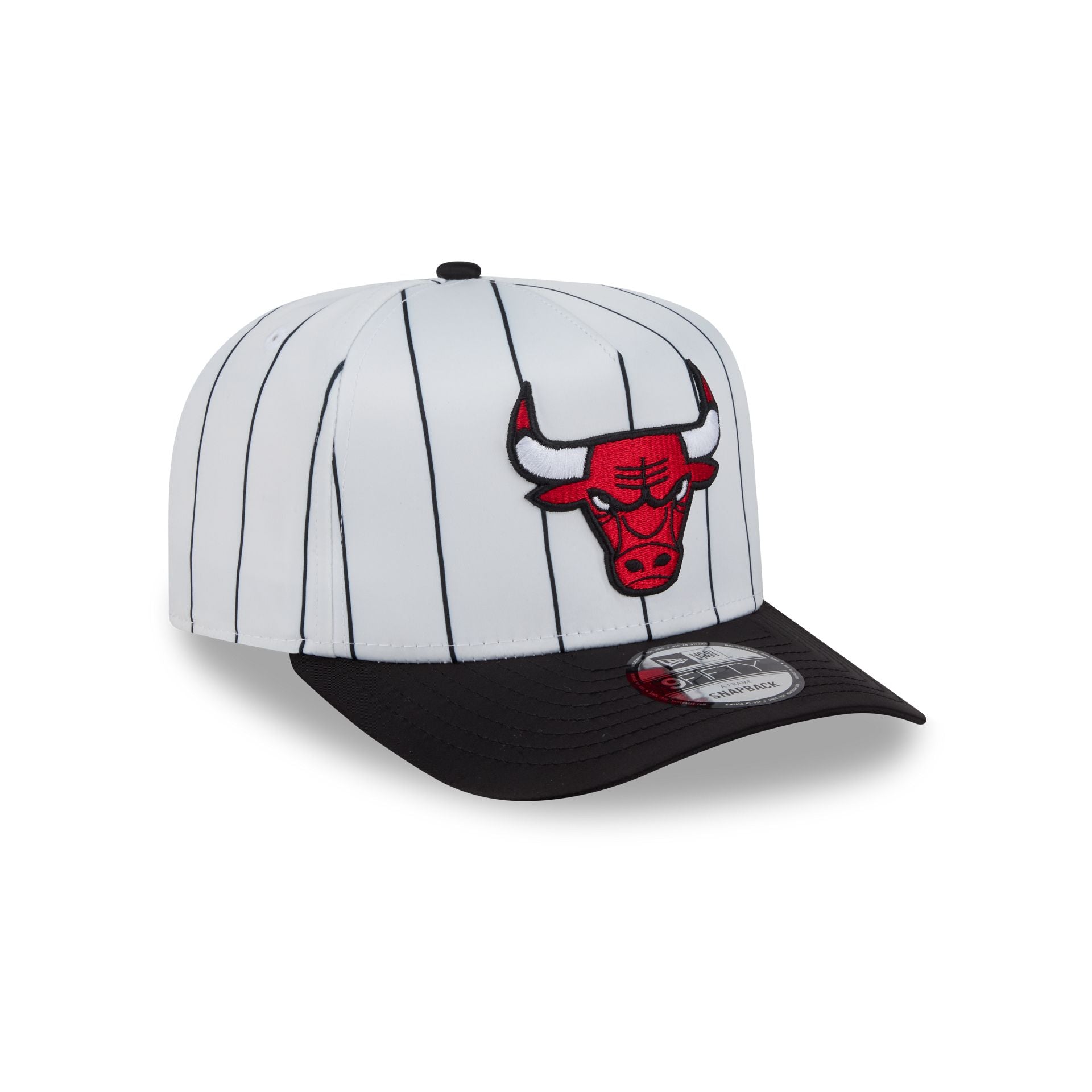 Chicago Bulls Satin Pinstripe 9Fifty A-Frame Snapback Hat - Image 3