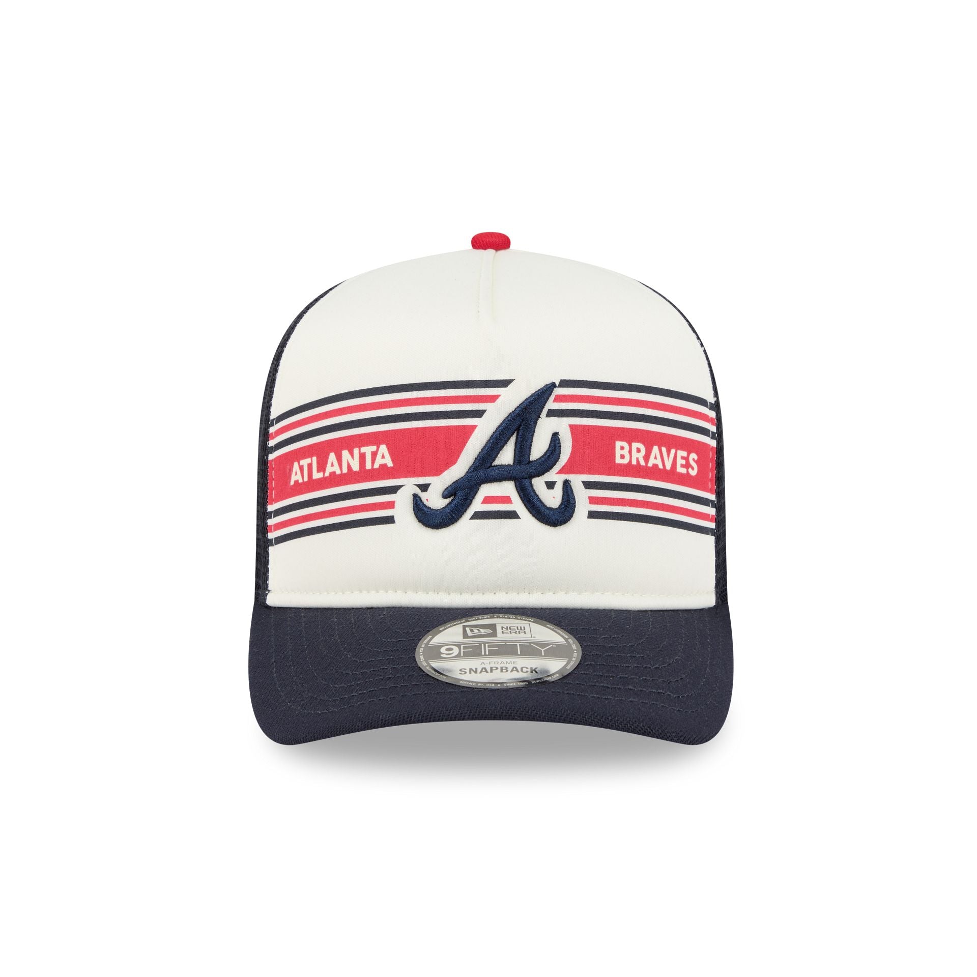 Alternative view of Atlanta Braves Banner 9Fifty A-Frame Trucker Hat