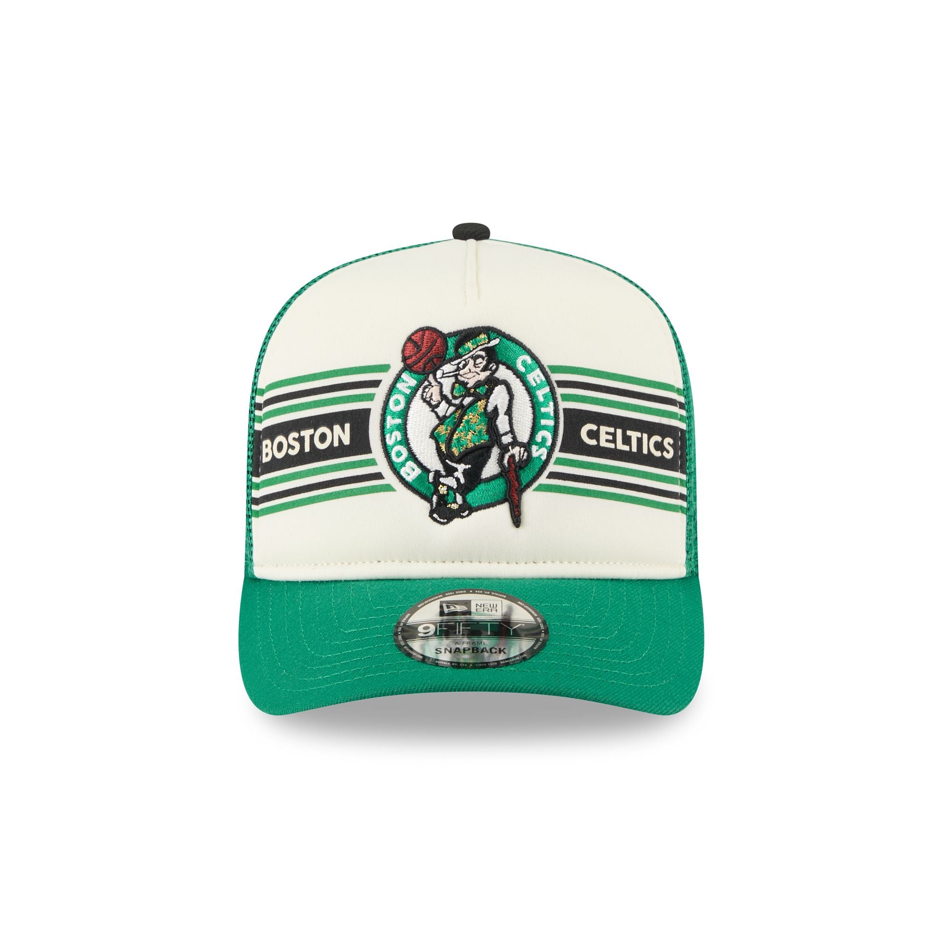 Alternative view of Boston Celtics Banner 9Fifty A-Frame Trucker Hat