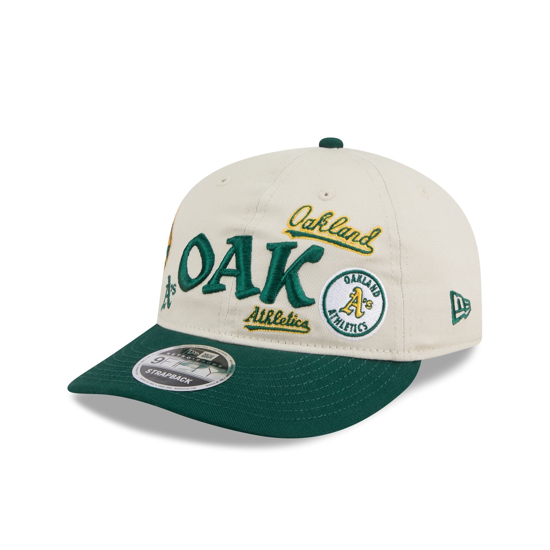 Athletics Scattered Patches Retro Crown 9Fifty Snapback Hat