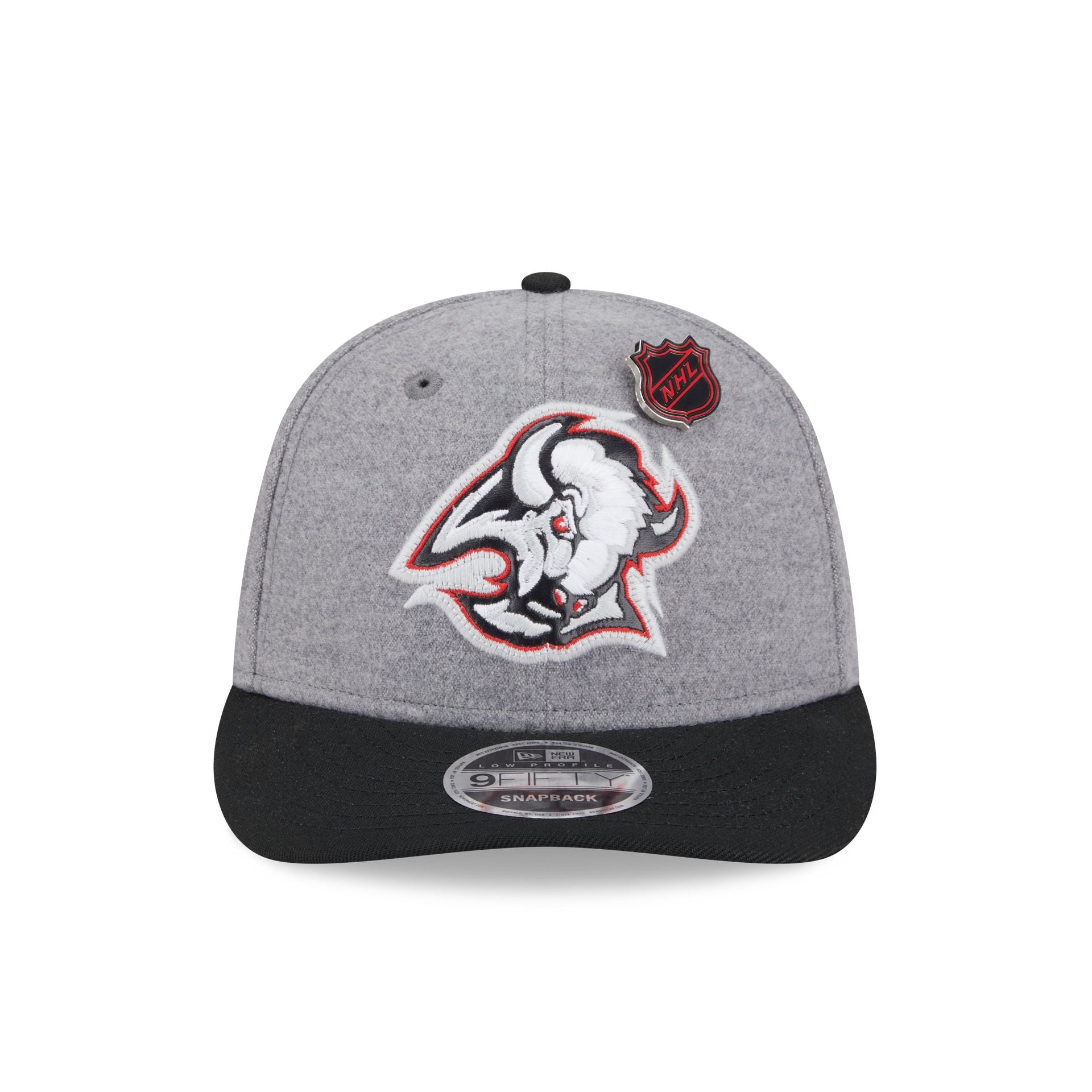 Alternative view of Buffalo Sabres Alternate Heather Gray Wool Low Profile 9Fifty Snapback Hat