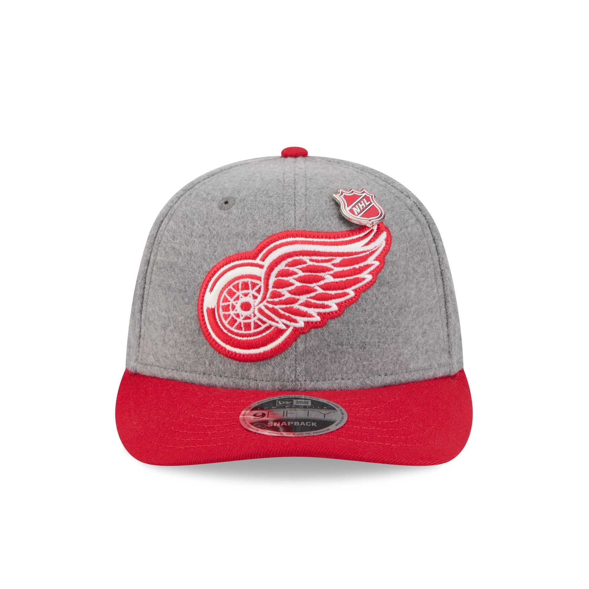 Alternative view of Detroit Red Wings Heather Gray Wool Low Profile 9Fifty Snapback Hat