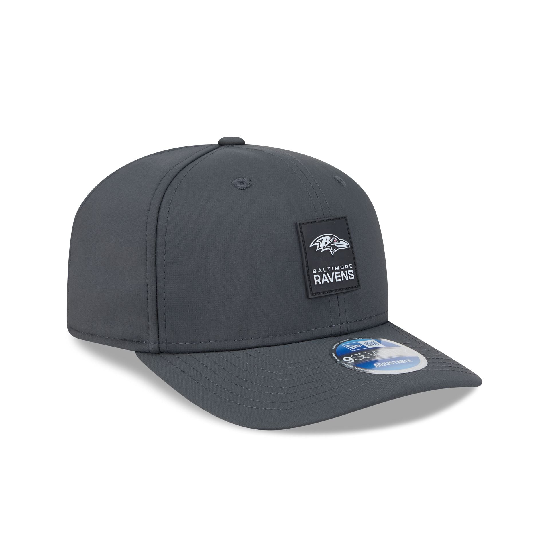 Baltimore Ravens 2025 Sideline Cold Weather Steel Clouds 9Seventy Stretch-Snap Hat - Image 3