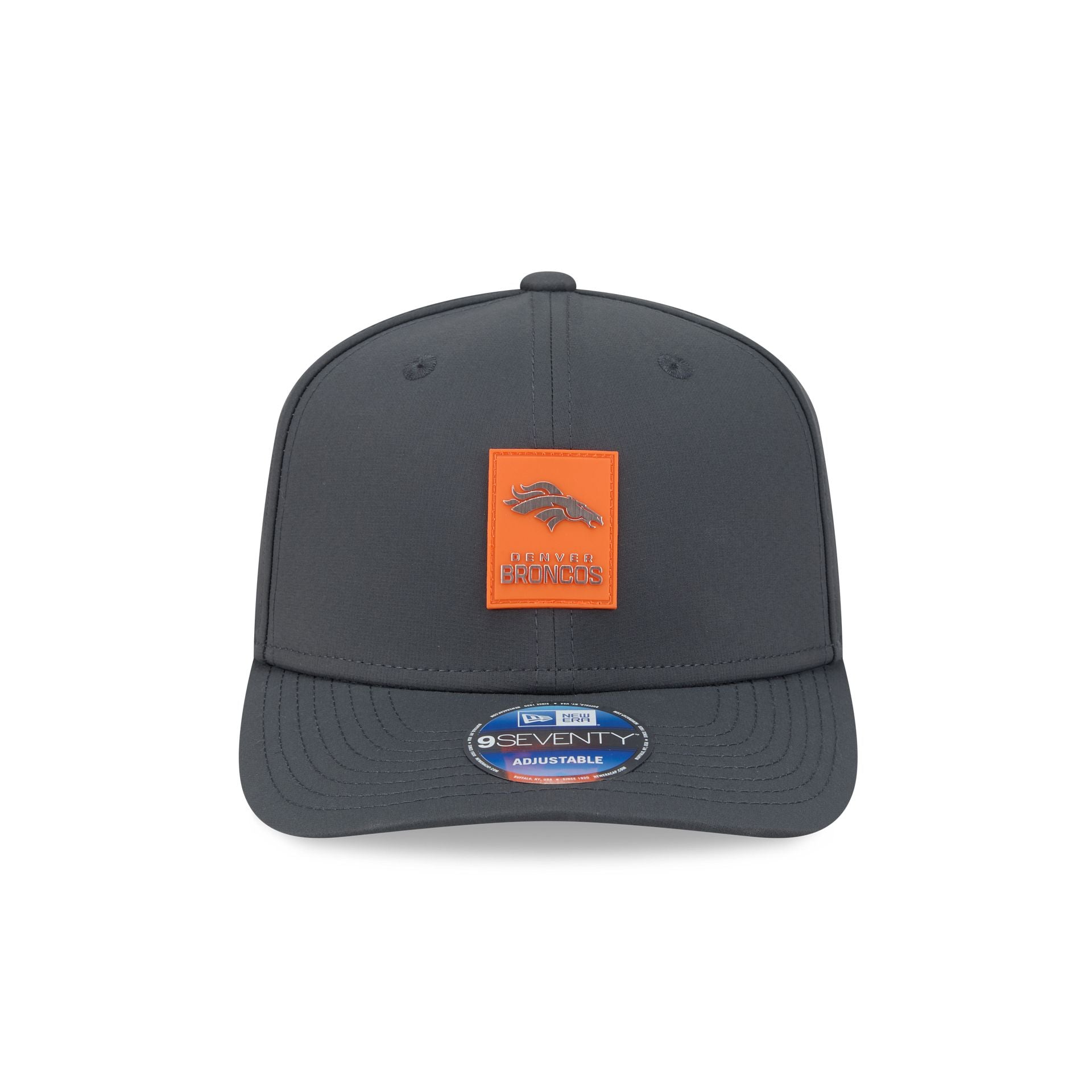 Alternative view of Denver Broncos 2025 Sideline Cold Weather Steel Clouds 9Seventy Stretch-Snap Hat