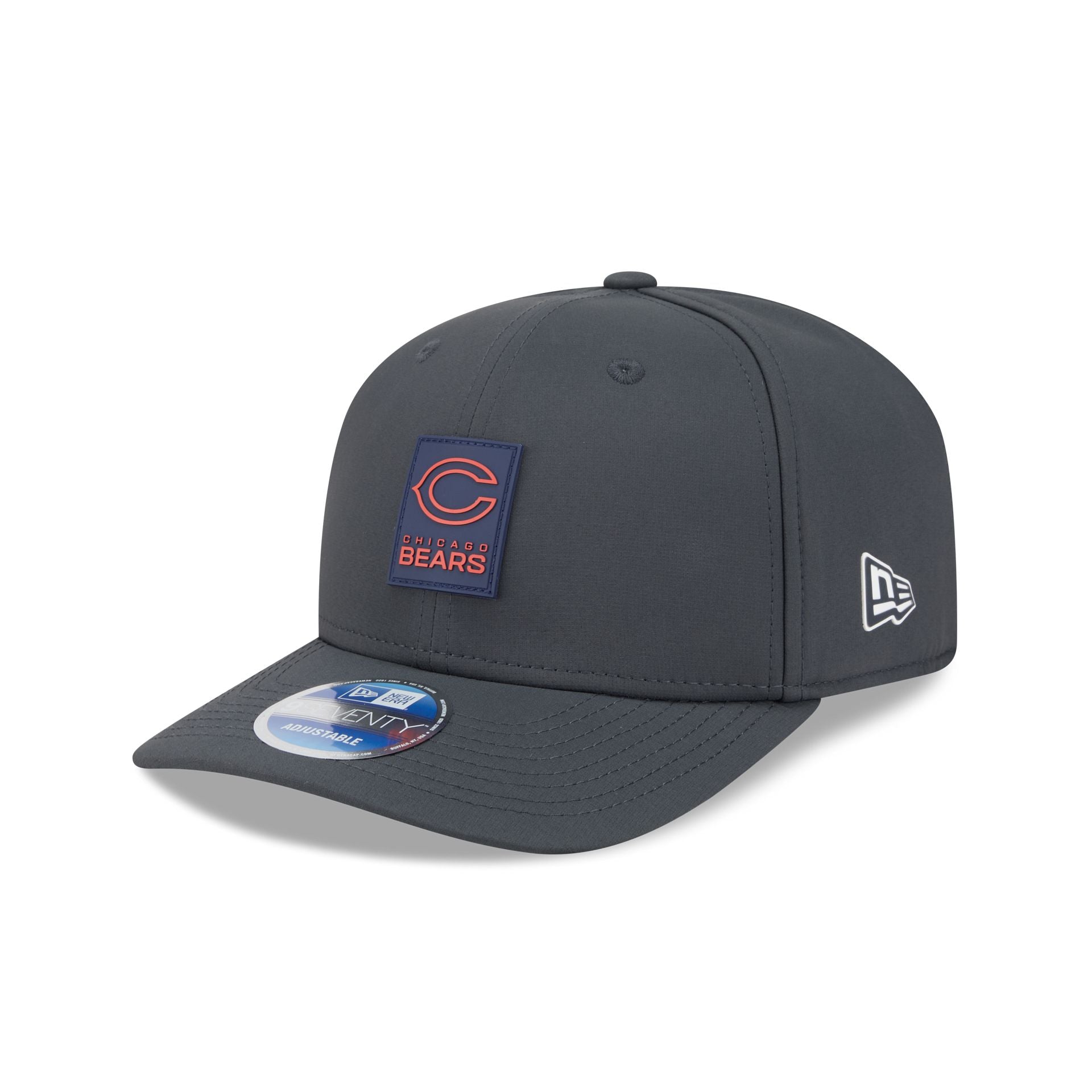 Chicago Bears 2025 Sideline Cold Weather Steel Clouds 9Seventy Stretch-Snap Hat