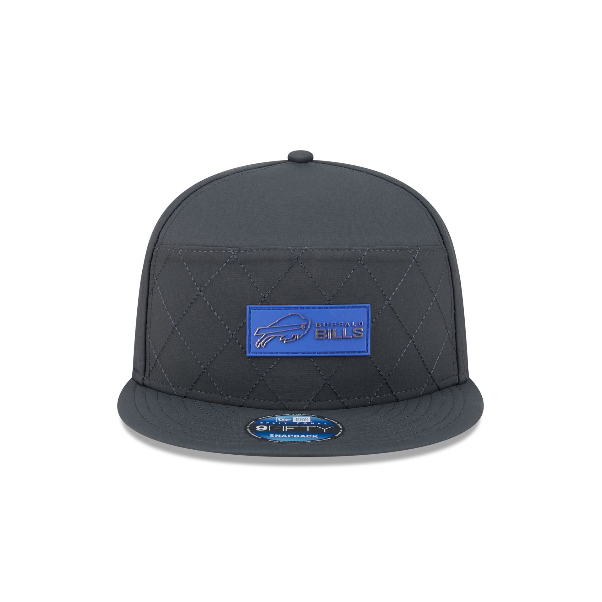 Alternative view of Buffalo Bills 2025 Sideline Cold Weather Steel Clouds Split Panel 9Fifty Snapback Hat