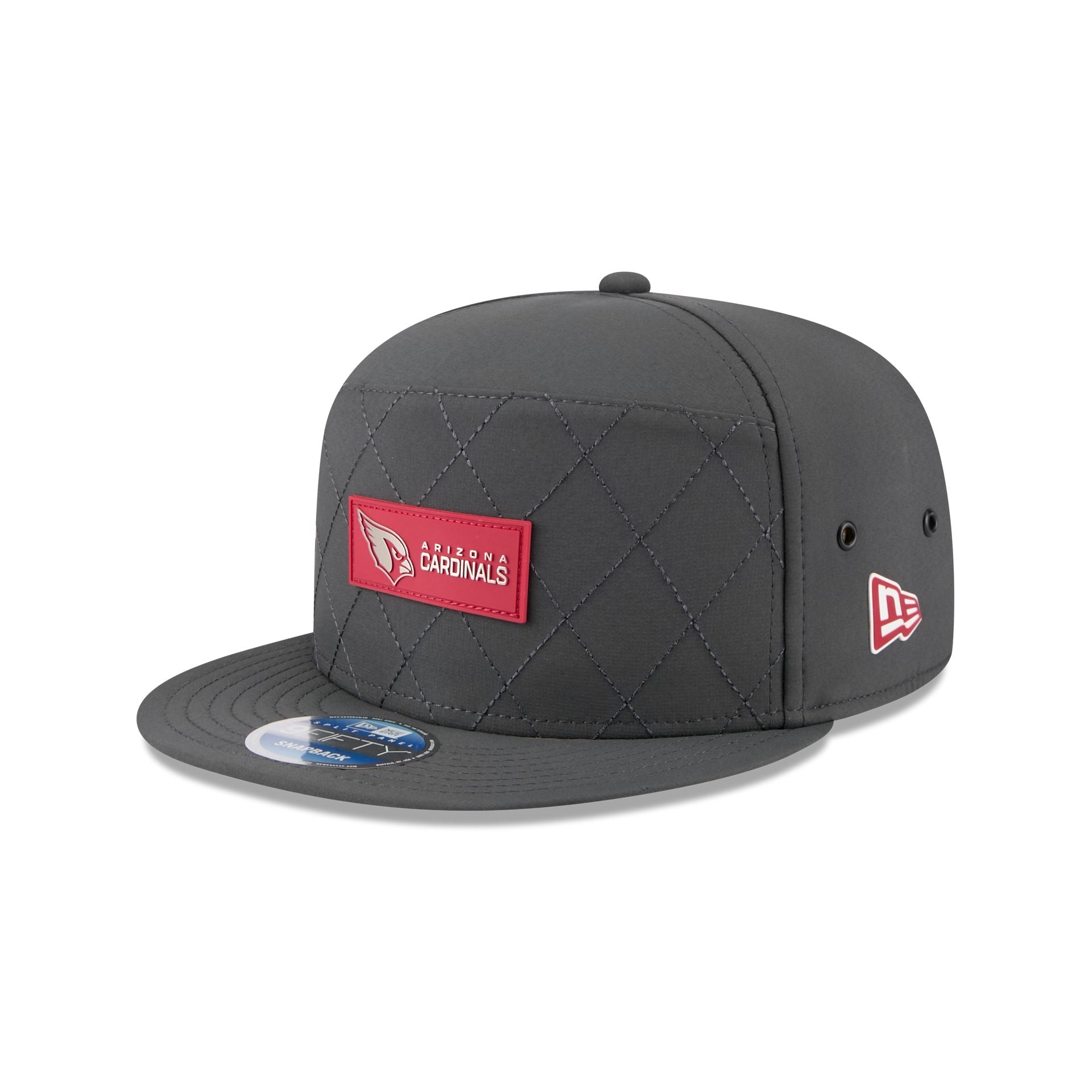 Arizona Cardinals 2025 Sideline Cold Weather Steel Clouds Split Panel 9Fifty Snapback Hat