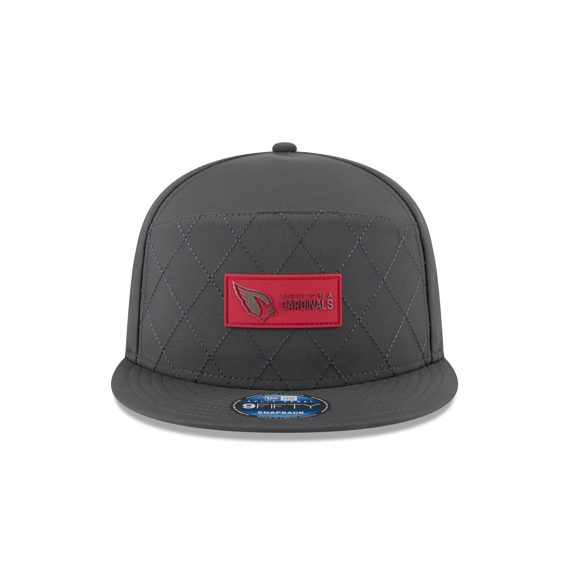 Alternative view of Arizona Cardinals 2025 Sideline Cold Weather Steel Clouds Split Panel 9Fifty Snapback Hat