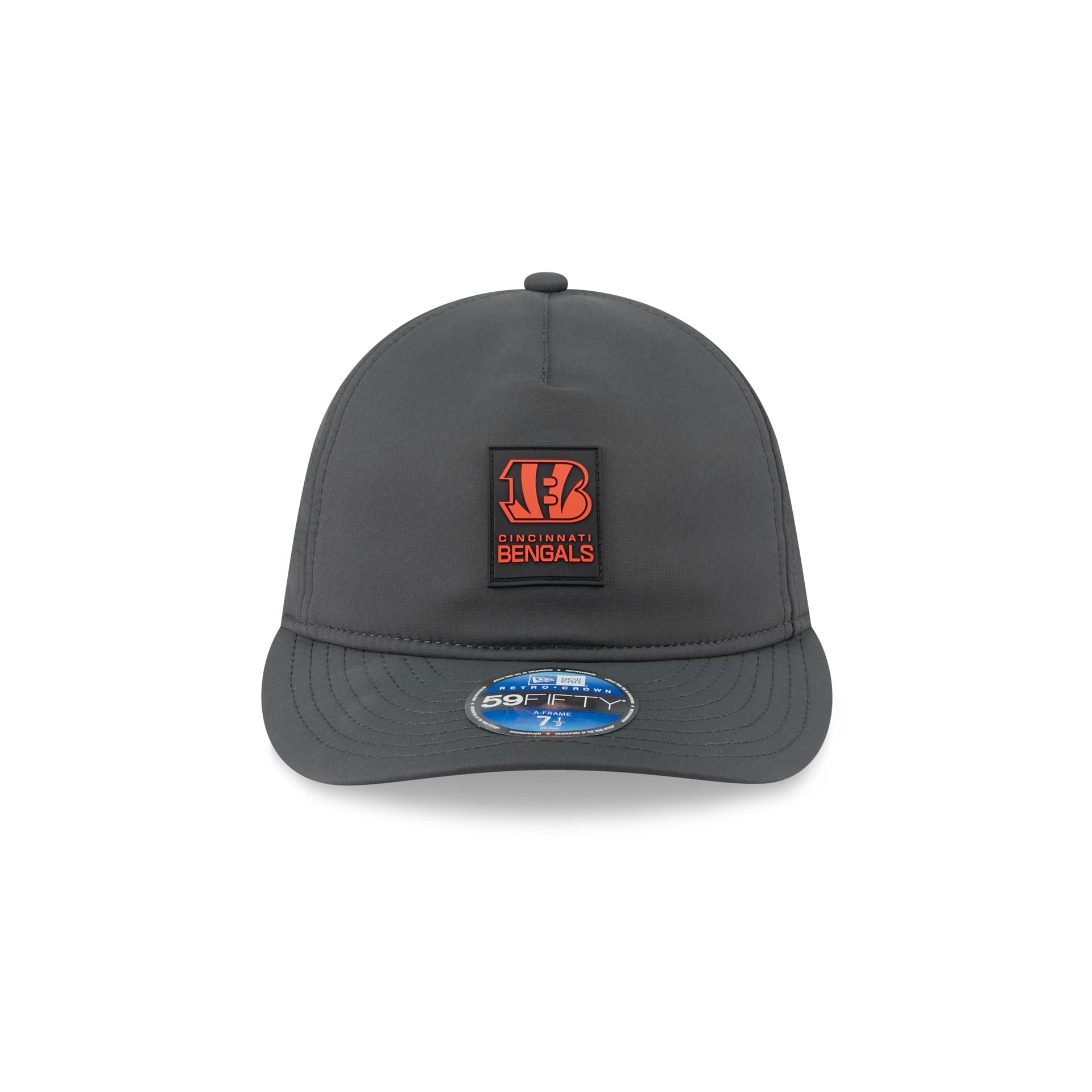 Alternative view of Cincinnati Bengals 2025 Sideline Cold Weather Steel Clouds Retro Crown 59Fifty A-Frame Fitted Hat