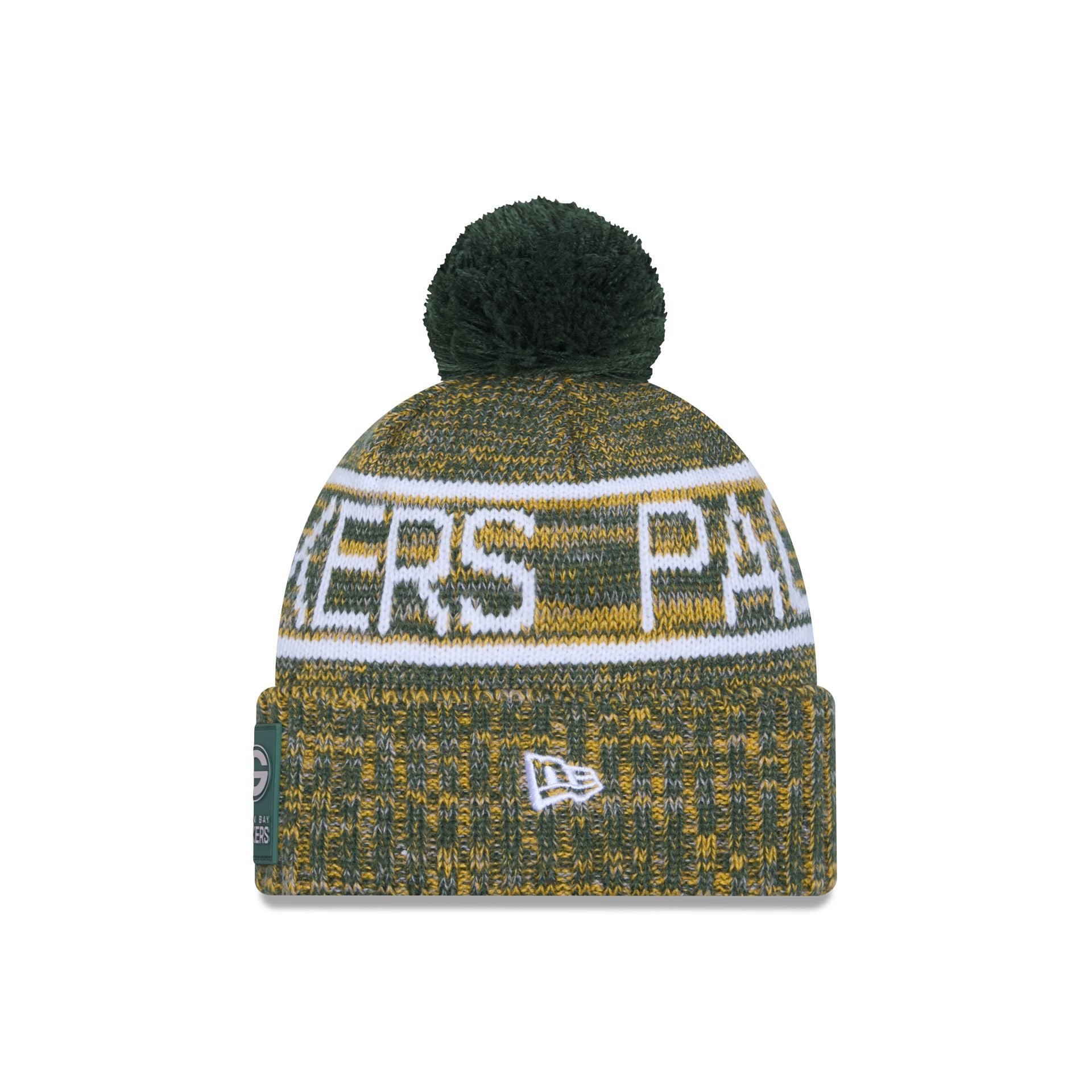 Alternative view of Green Bay Packers 2025 Sideline Cold Weather Pom Knit Hat
