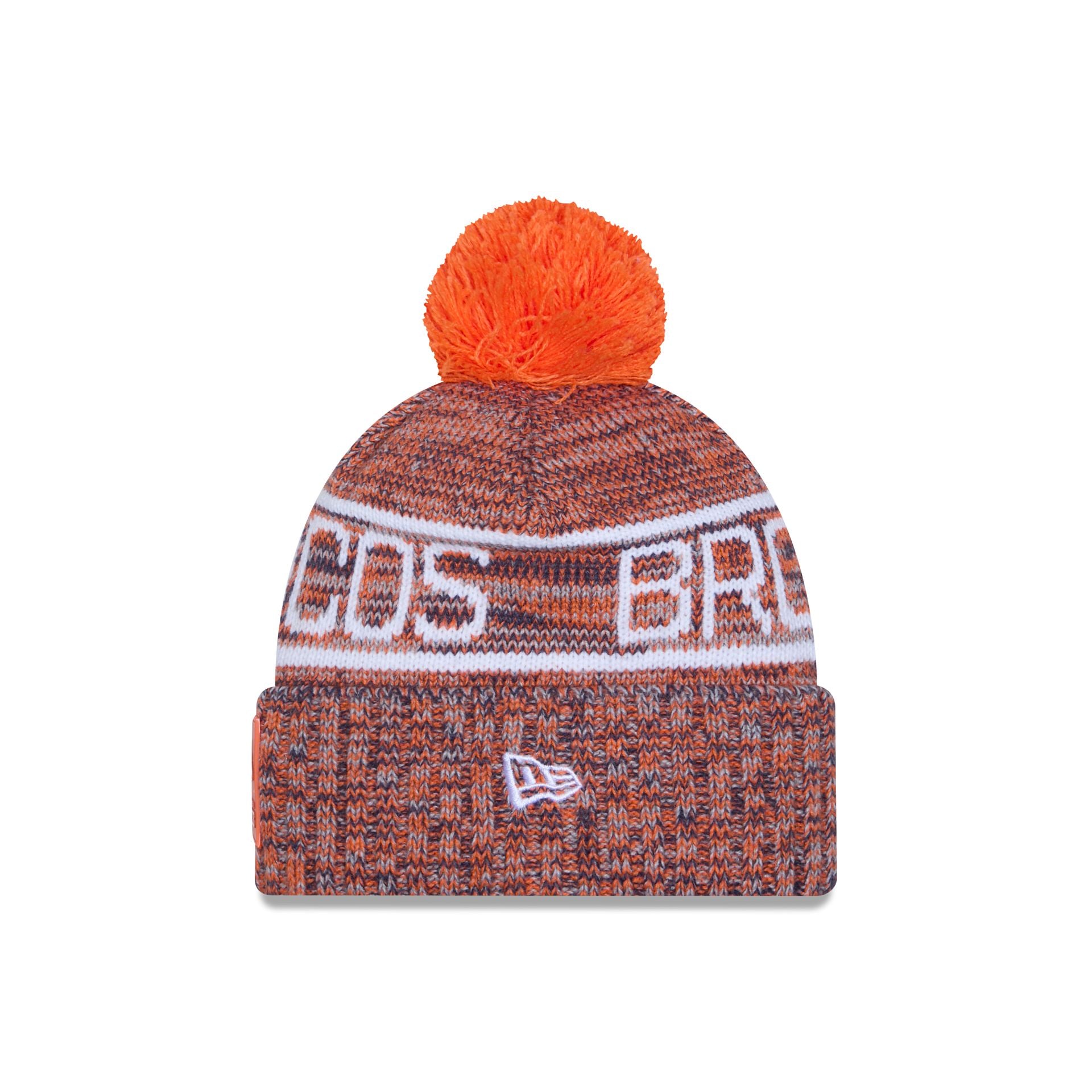 Alternative view of Denver Broncos 2025 Sideline Cold Weather Pom Knit Hat