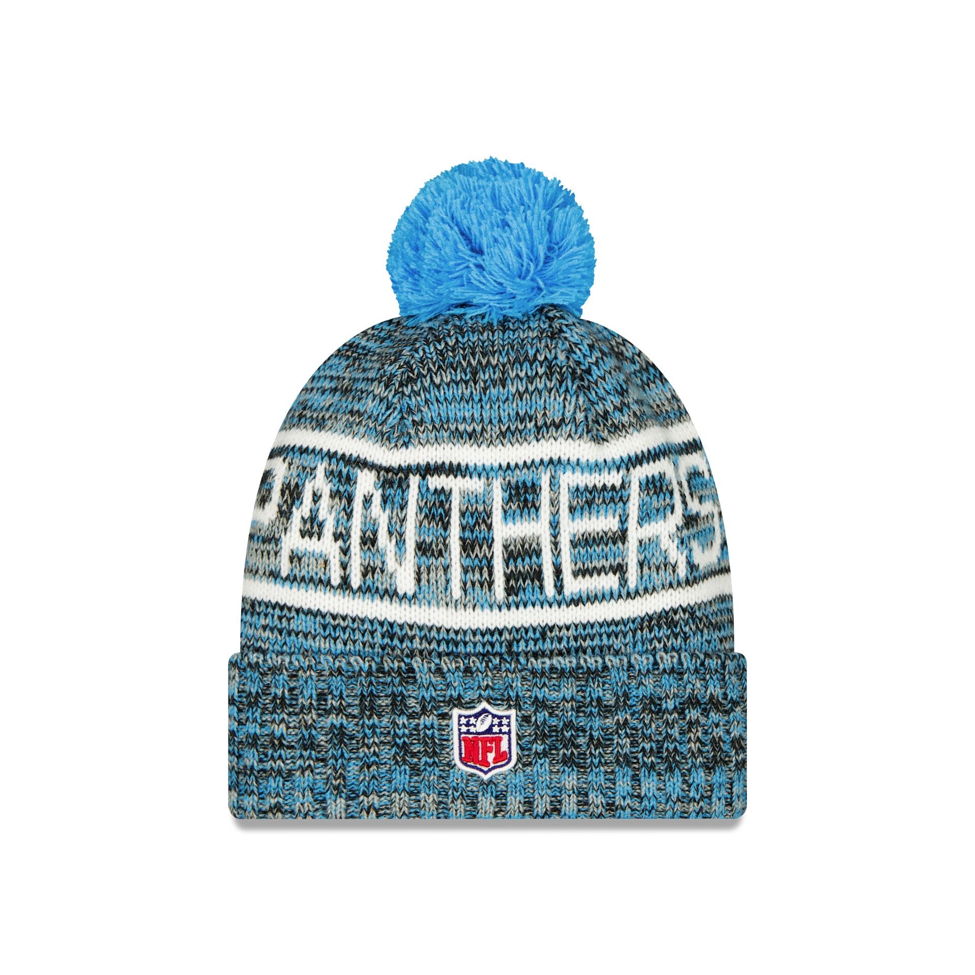 Alternative view of Carolina Panthers 2025 Sideline Cold Weather Pom Knit Hat