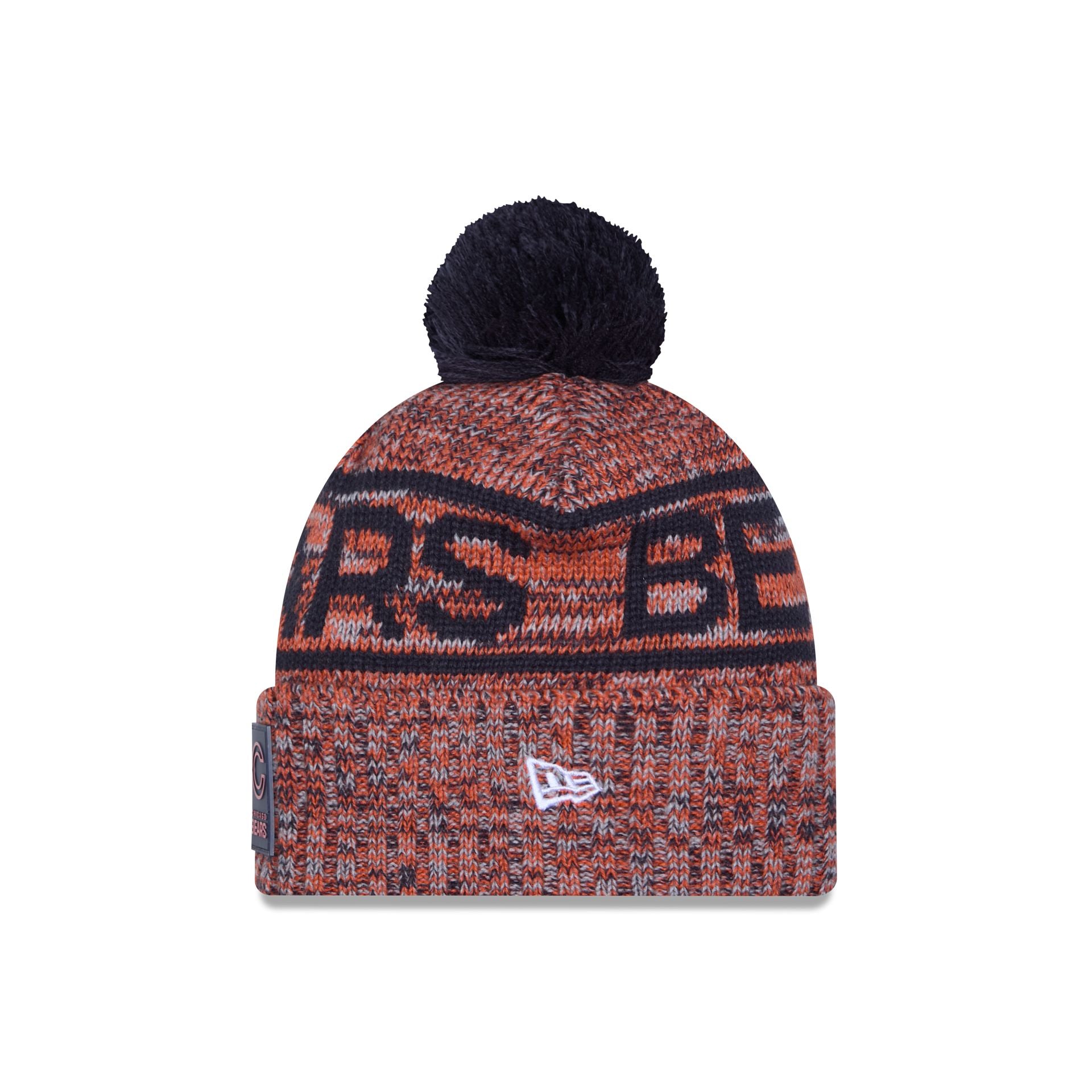 Alternative view of Chicago Bears 2025 Sideline Cold Weather Pom Knit Hat