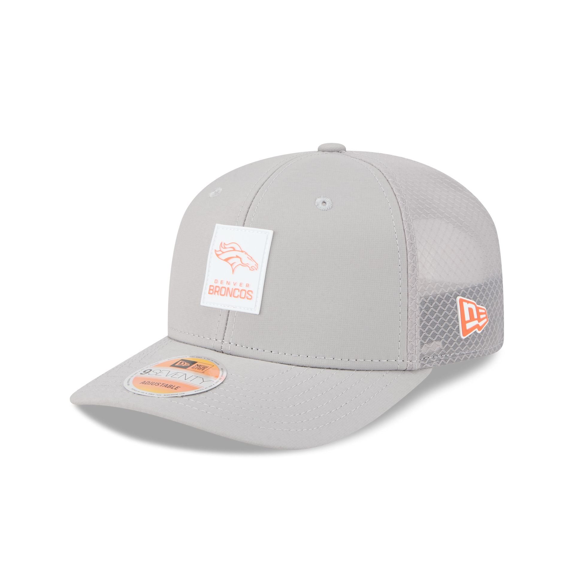 Denver Broncos 2025 Sideline Hot Weather Gray 9Seventy Trucker Hat