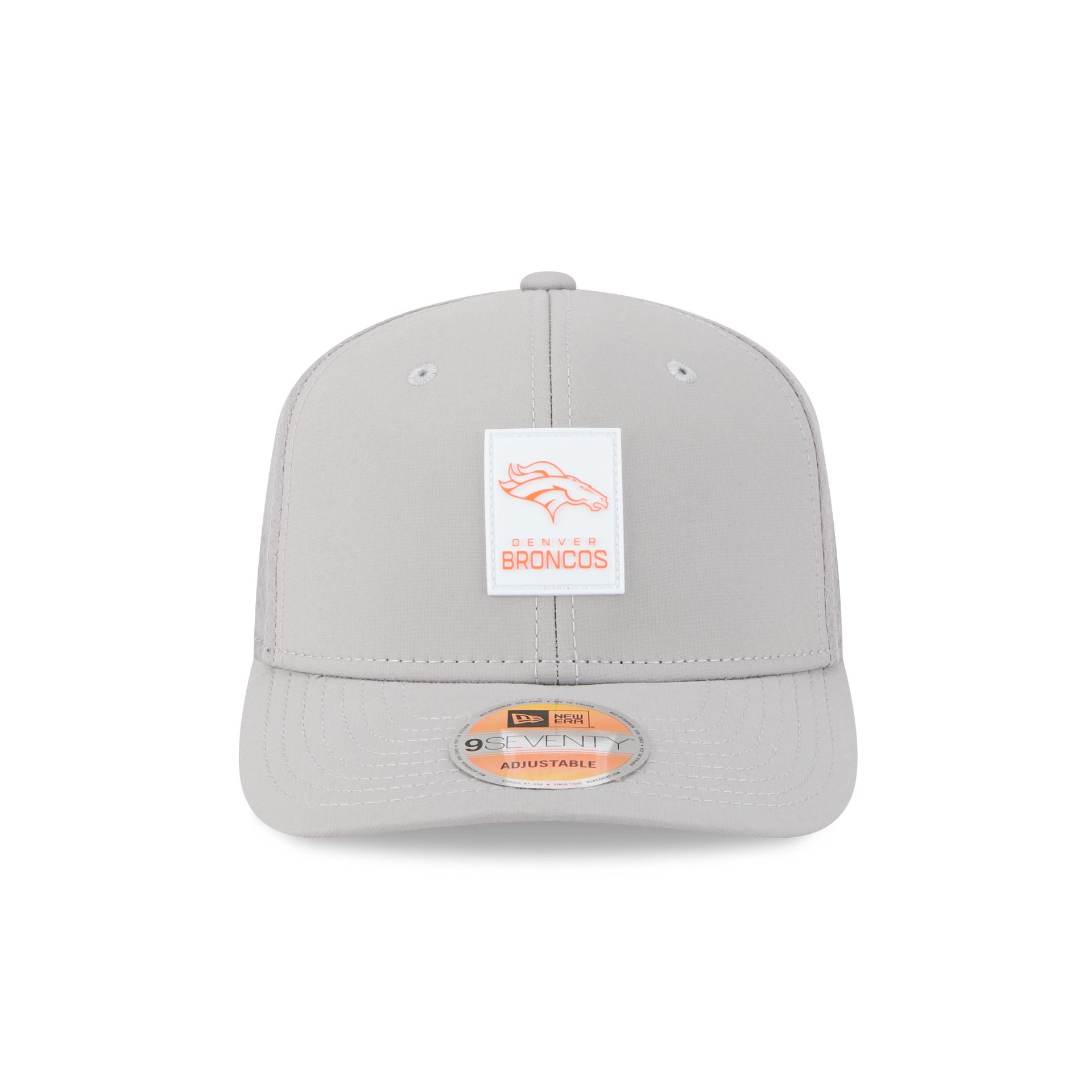 Alternative view of Denver Broncos 2025 Sideline Hot Weather Gray 9Seventy Trucker Hat