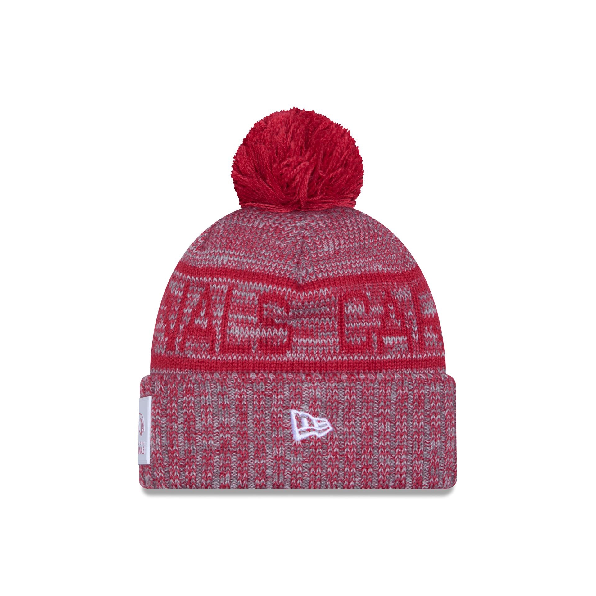 Alternative view of Arizona Cardinals 2025 Sideline Cold Weather Gray Pom Knit Hat