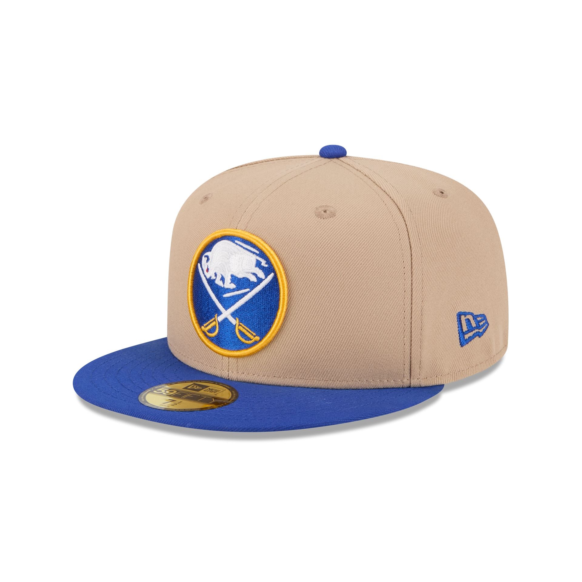 Buffalo Sabres Camel Blue Visor 59Fifty Fitted Hat