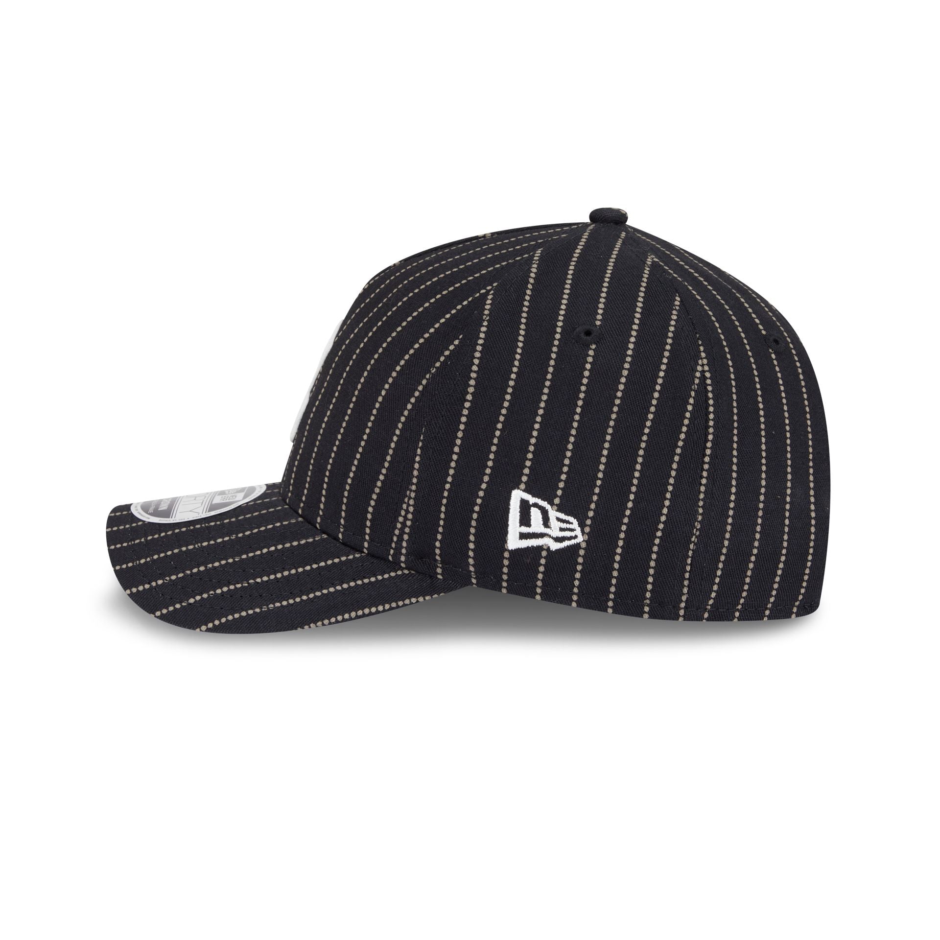 Atlanta Braves Dotted Pinstripe 9Forty M-Crown A-Frame Adjustable Hat - Image 4