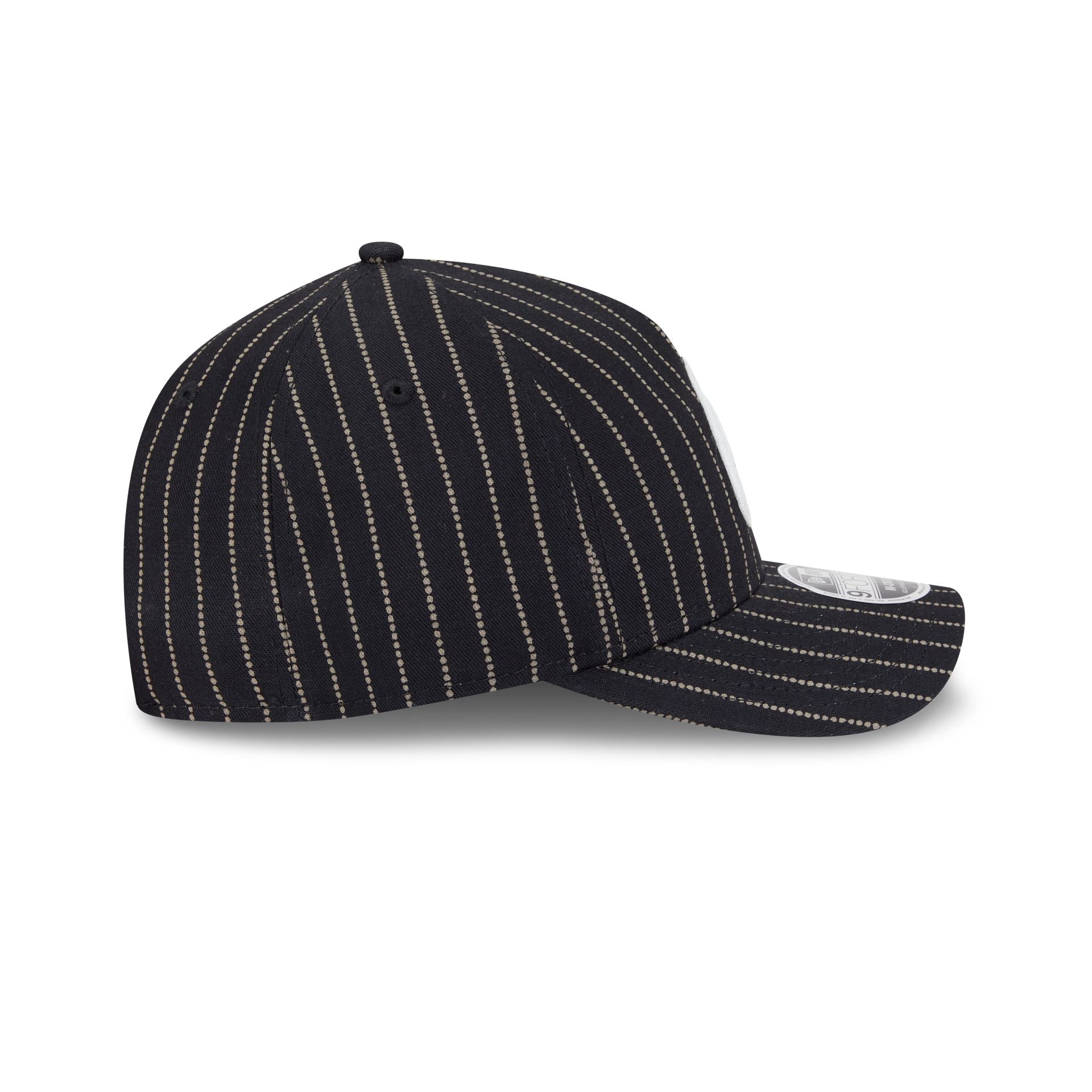 Atlanta Braves Dotted Pinstripe 9Forty M-Crown A-Frame Adjustable Hat - Image 5