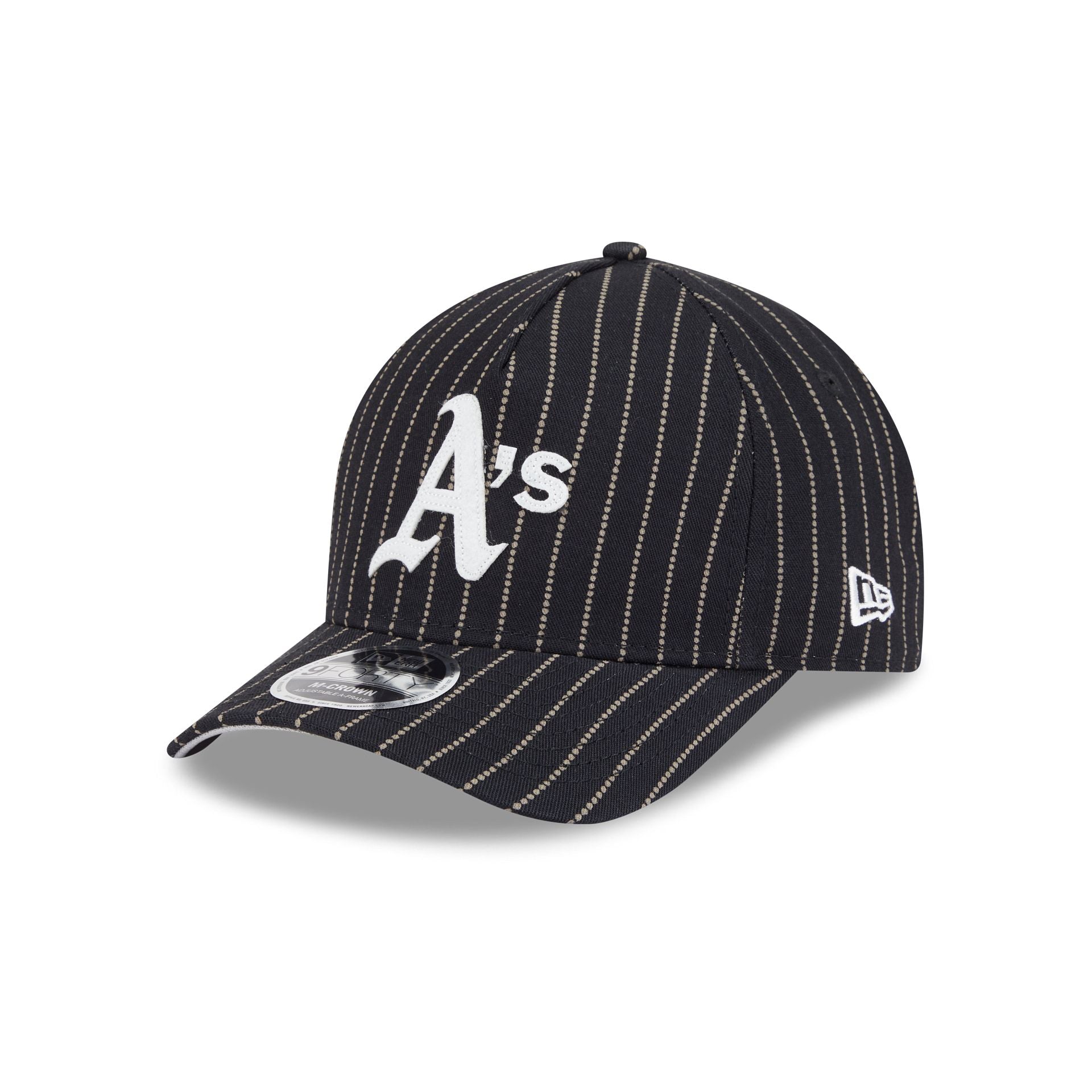 Athletics Dotted Pinstripe 9Forty M-Crown A-Frame Adjustable Hat