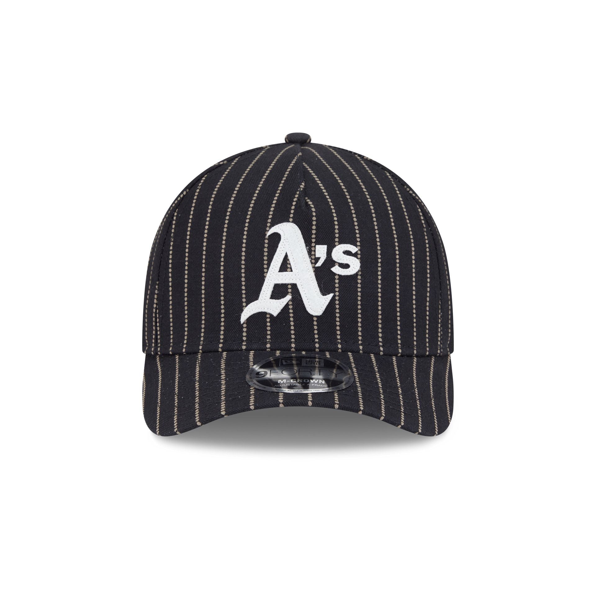 Alternative view of Athletics Dotted Pinstripe 9Forty M-Crown A-Frame Adjustable Hat