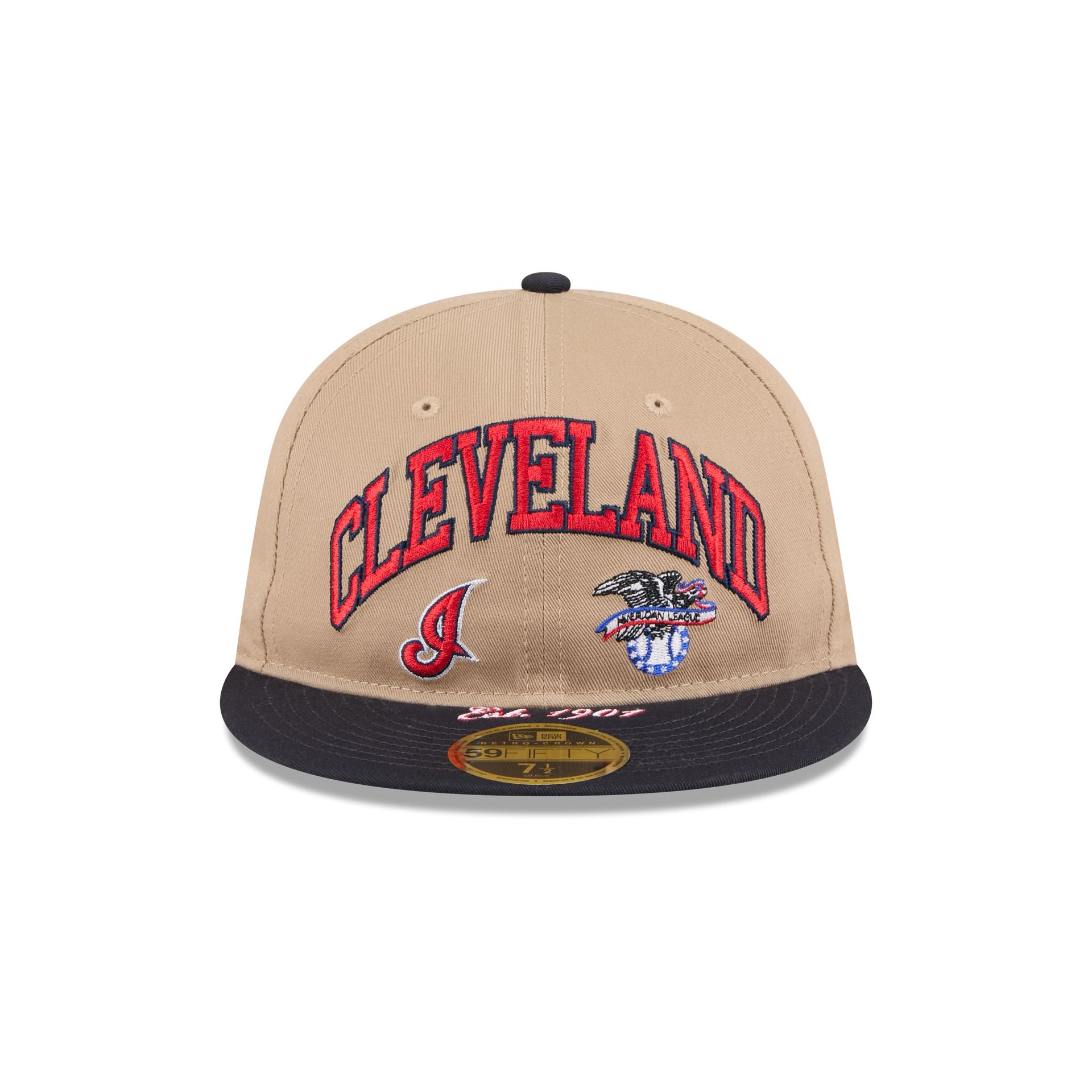 Alternative view of Cleveland Guardians Camel Retro Crown 59Fifty Fitted Hat