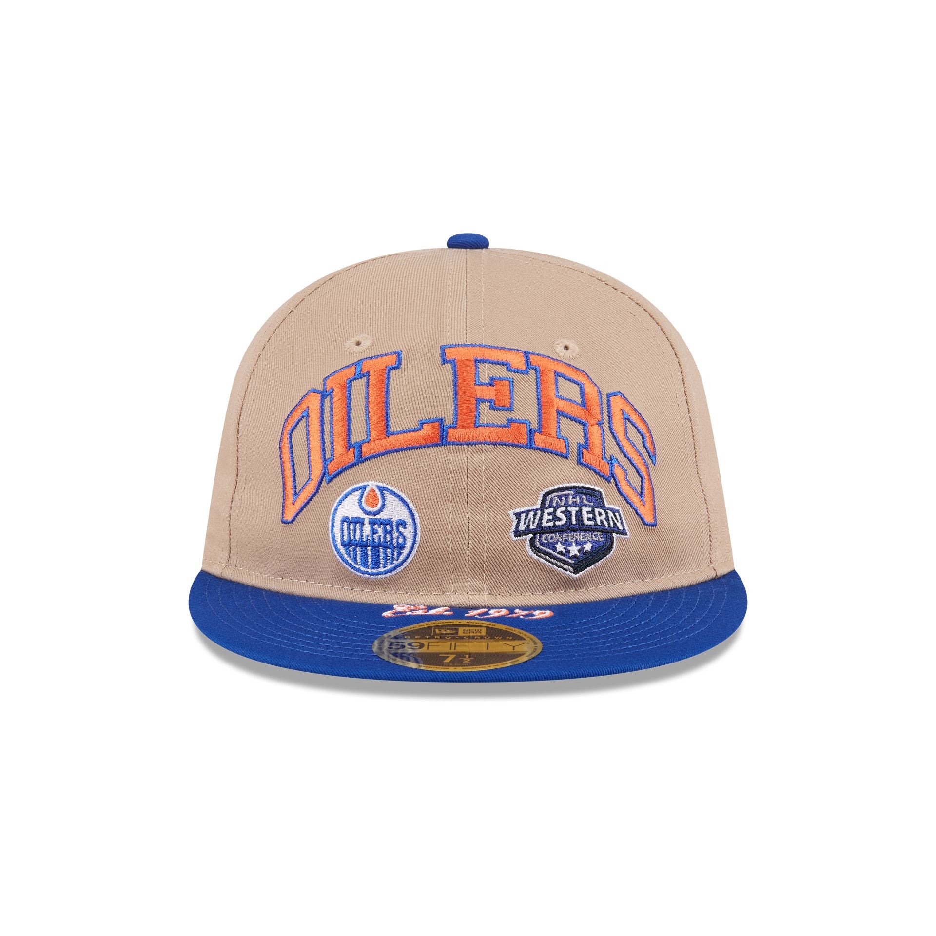 Alternative view of Edmonton Oilers Camel Retro Crown 59Fifty Fitted Hat
