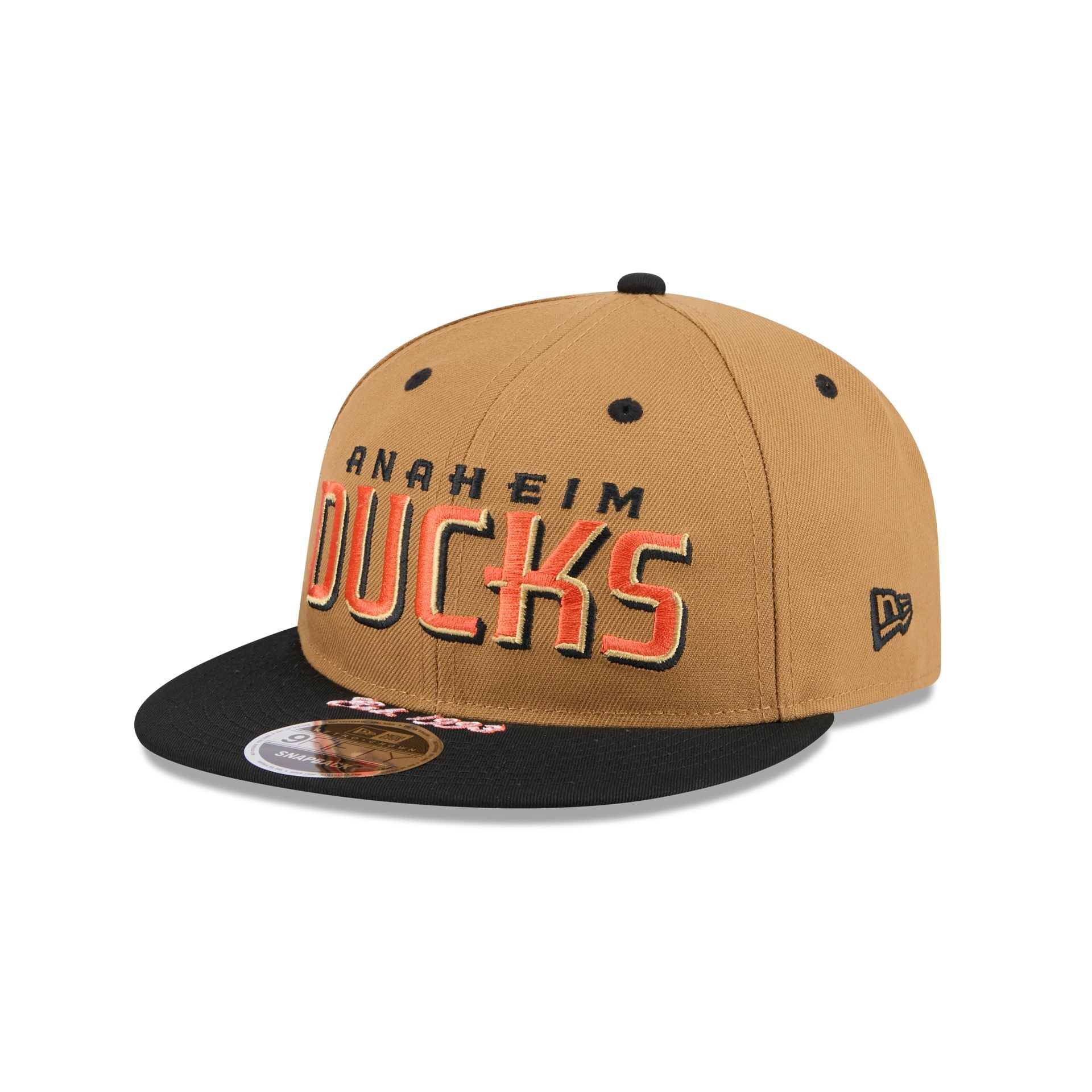 Anaheim Ducks Wheat Retro Crown 9Fifty Snapback Hat