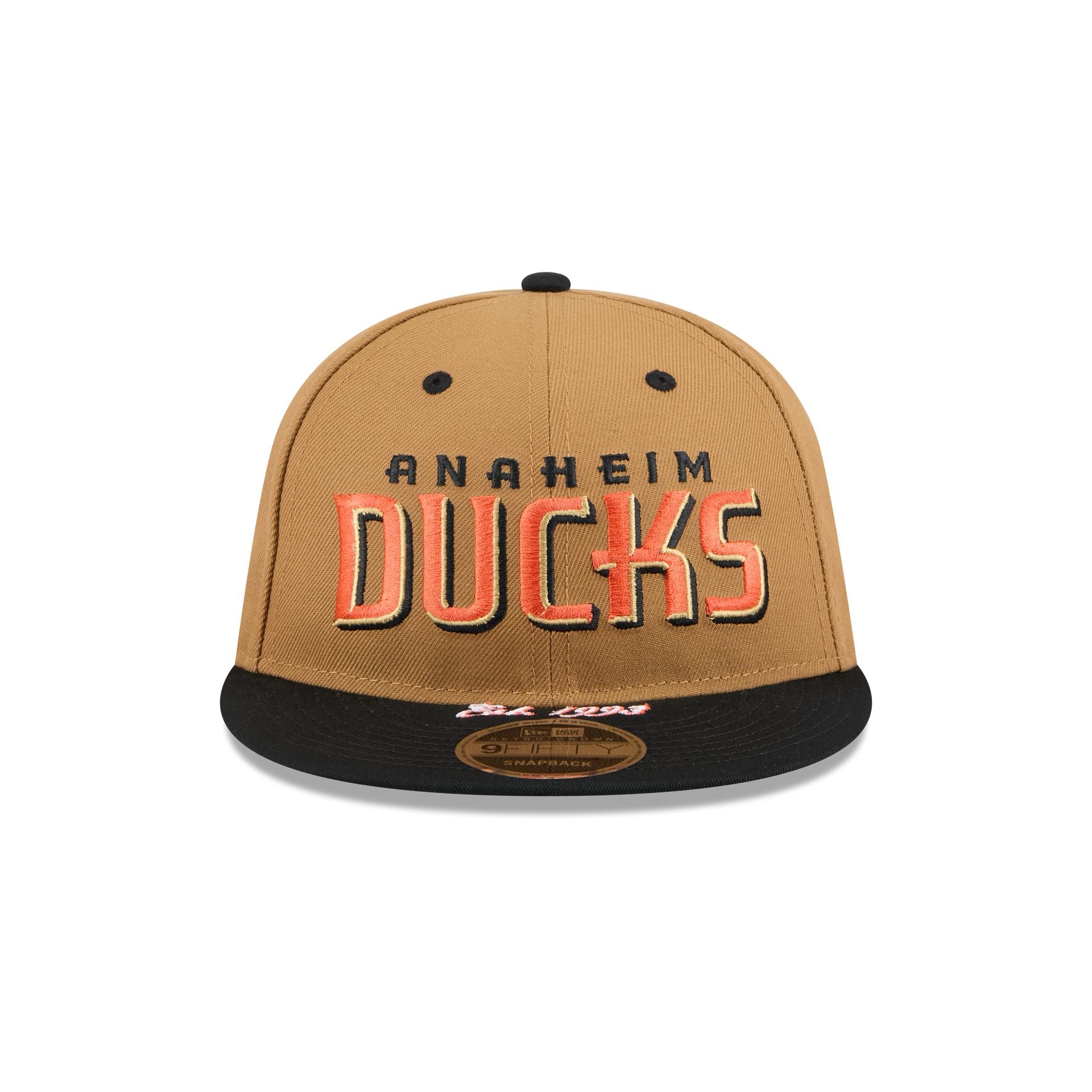 Alternative view of Anaheim Ducks Wheat Retro Crown 9Fifty Snapback Hat