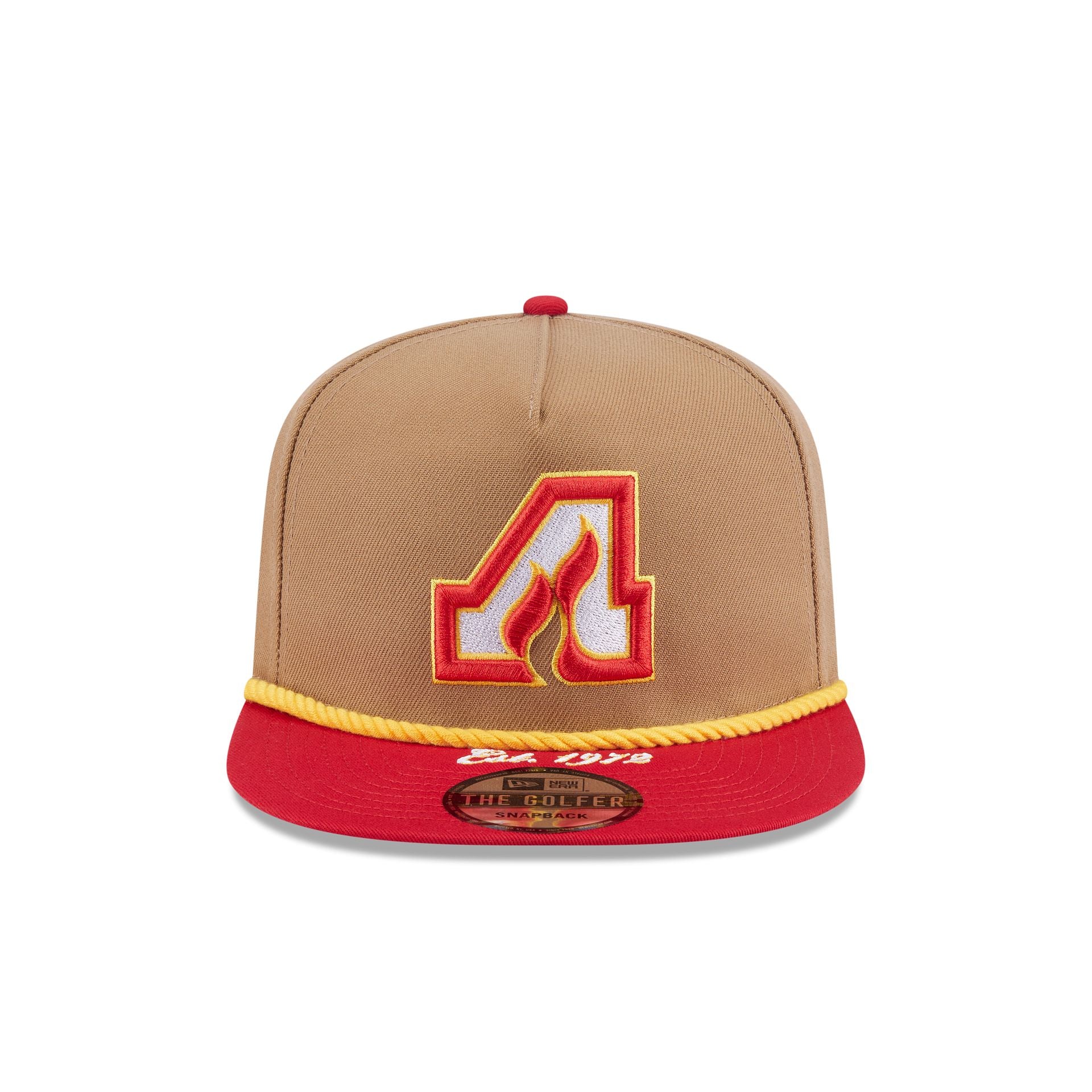 Alternative view of Calgary Flames Khaki Rope Golfer Hat