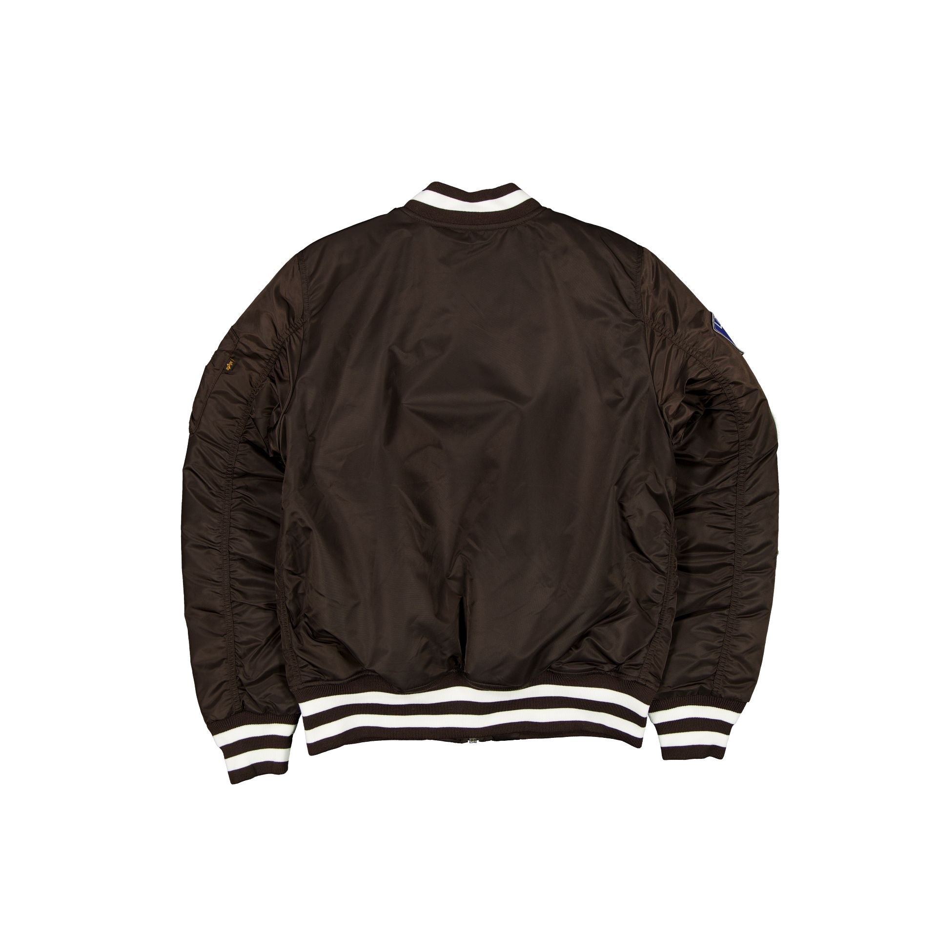 Alternative view of Alpha Industries X Los Angeles Dodgers Brown Ma-1 Bomber Jacket