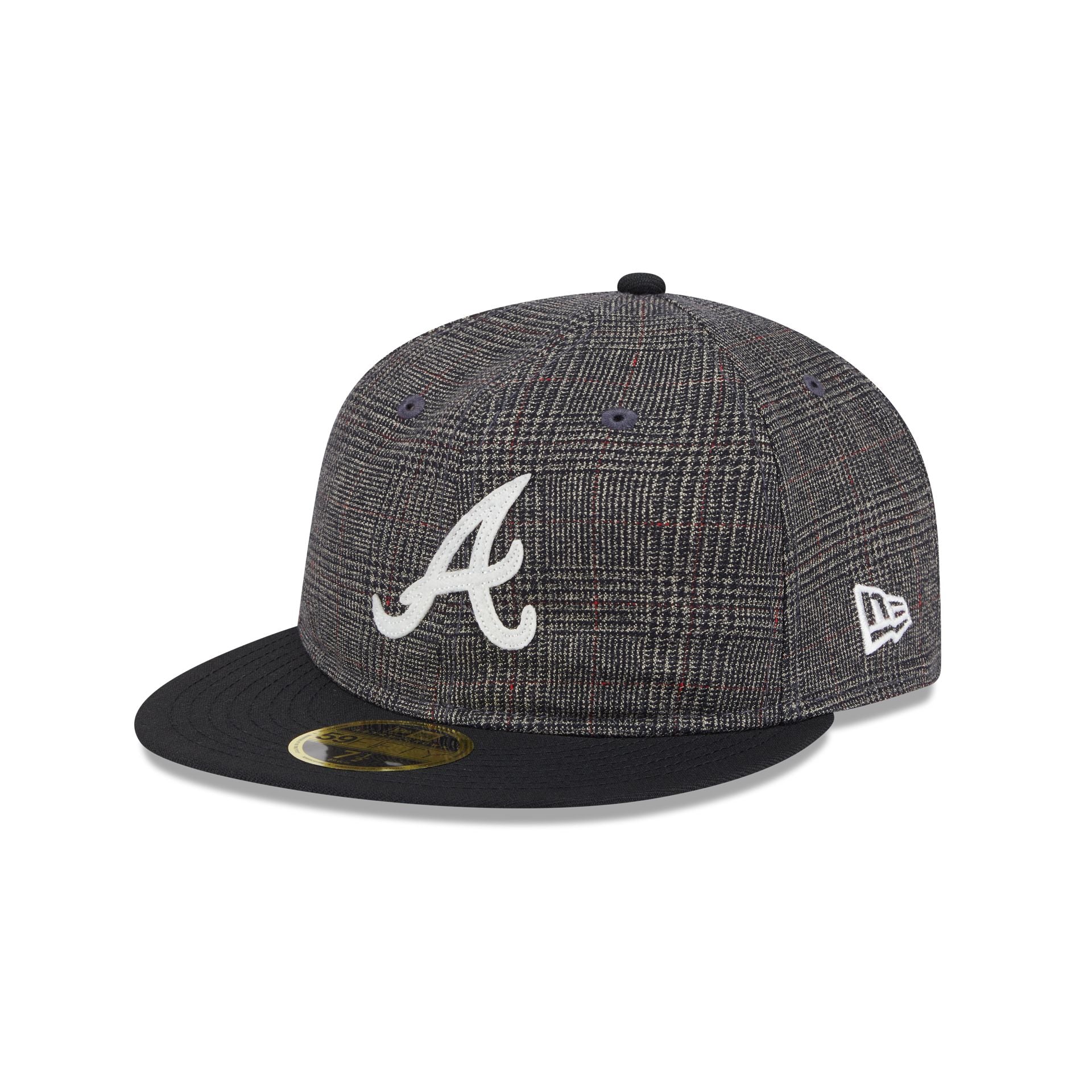 Atlanta Braves Plaid Retro Crown 59Fifty Fitted Hat