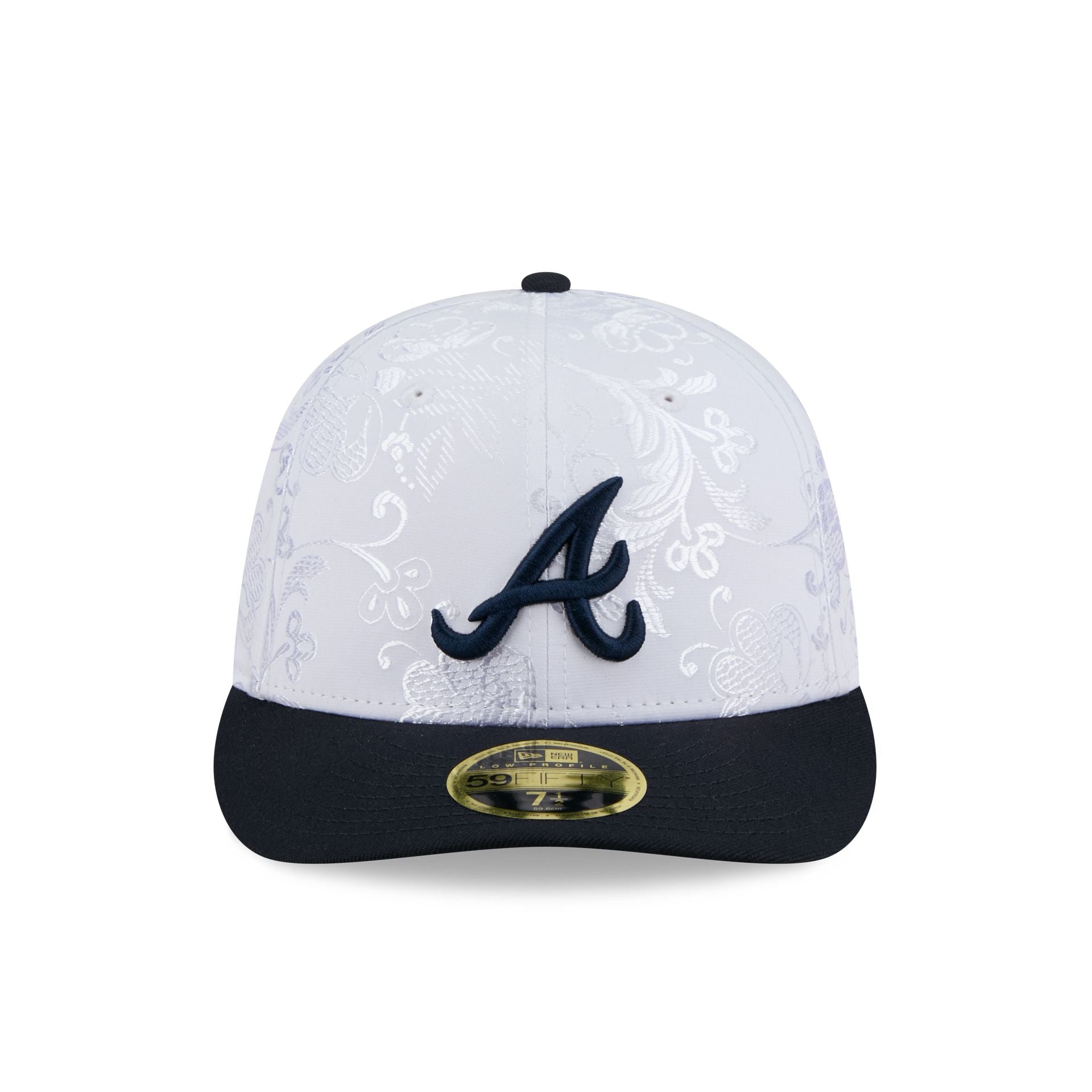 Alternative view of Atlanta Braves Floral Shine Low Profile 59Fifty Fitted Hat