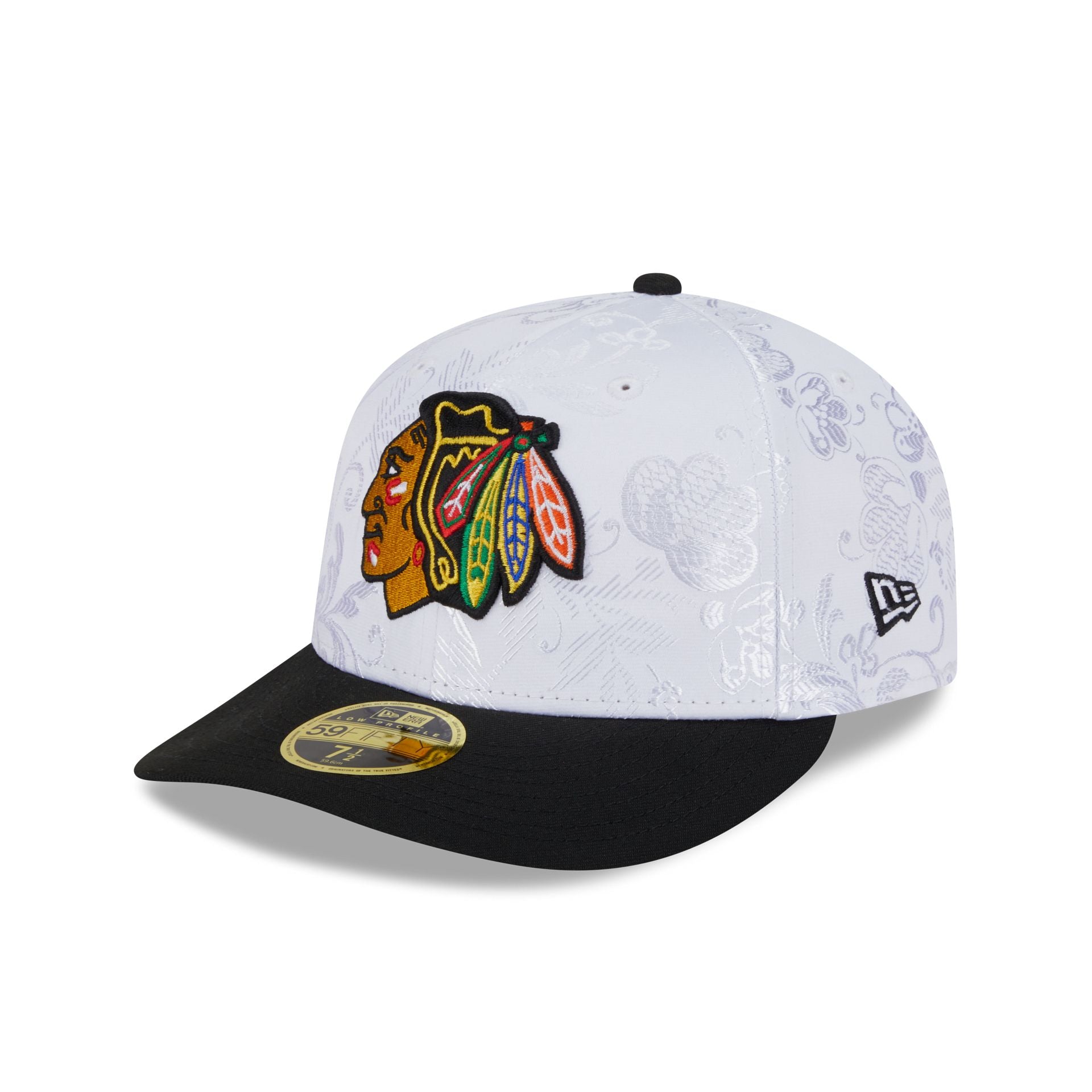 Chicago Blackhawks Floral Shine Low Profile 59Fifty Fitted Hat