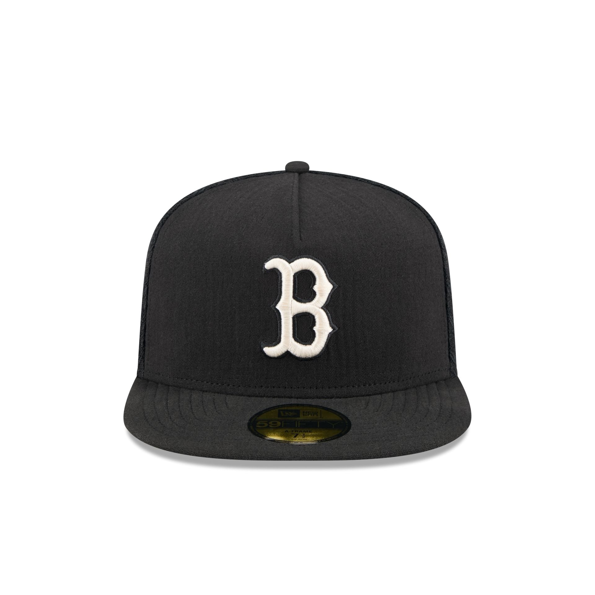 Alternative view of Boston Red Sox Black Mesh 59Fifty A-Frame Fitted Hat