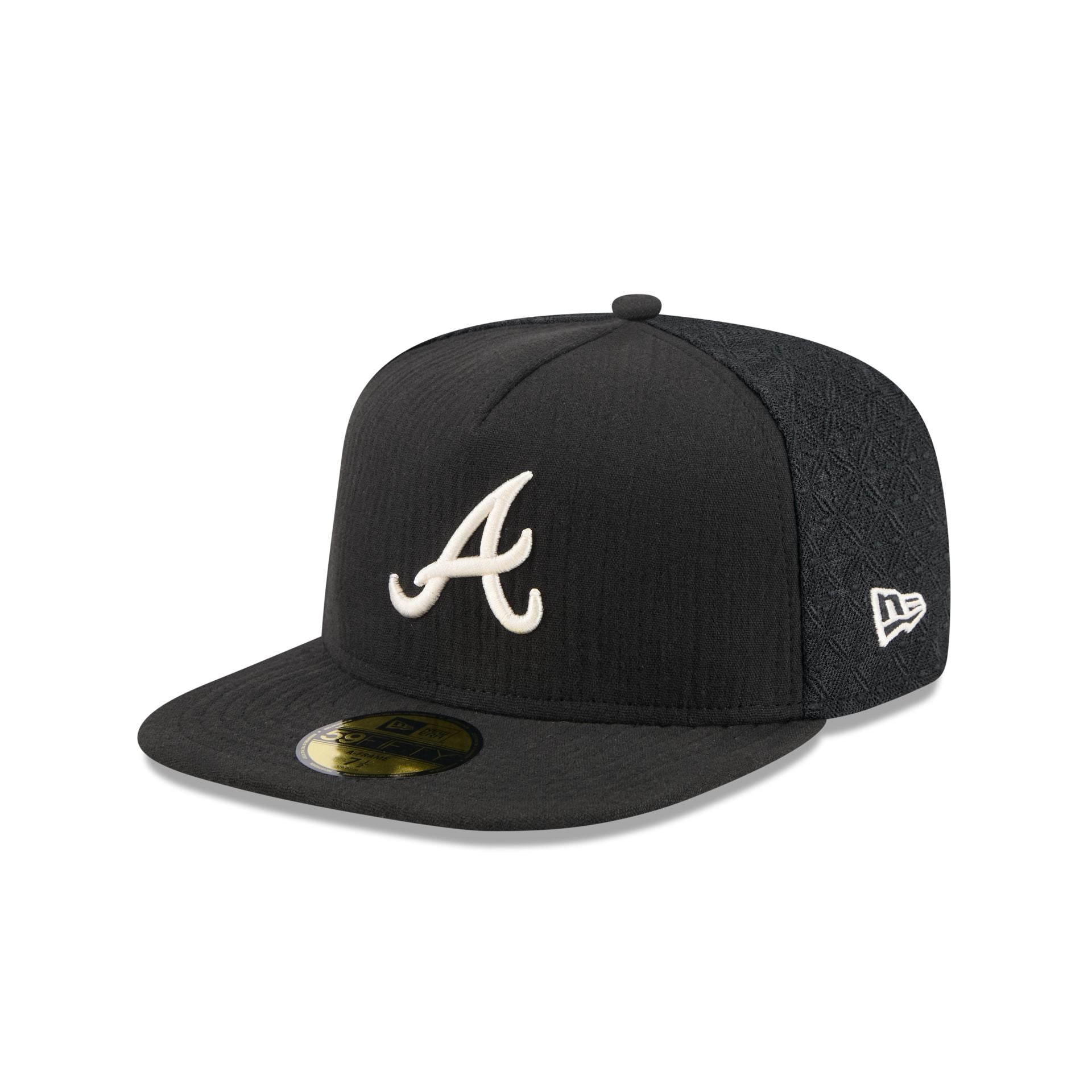 Atlanta Braves Black Mesh 59Fifty A-Frame Fitted Hat