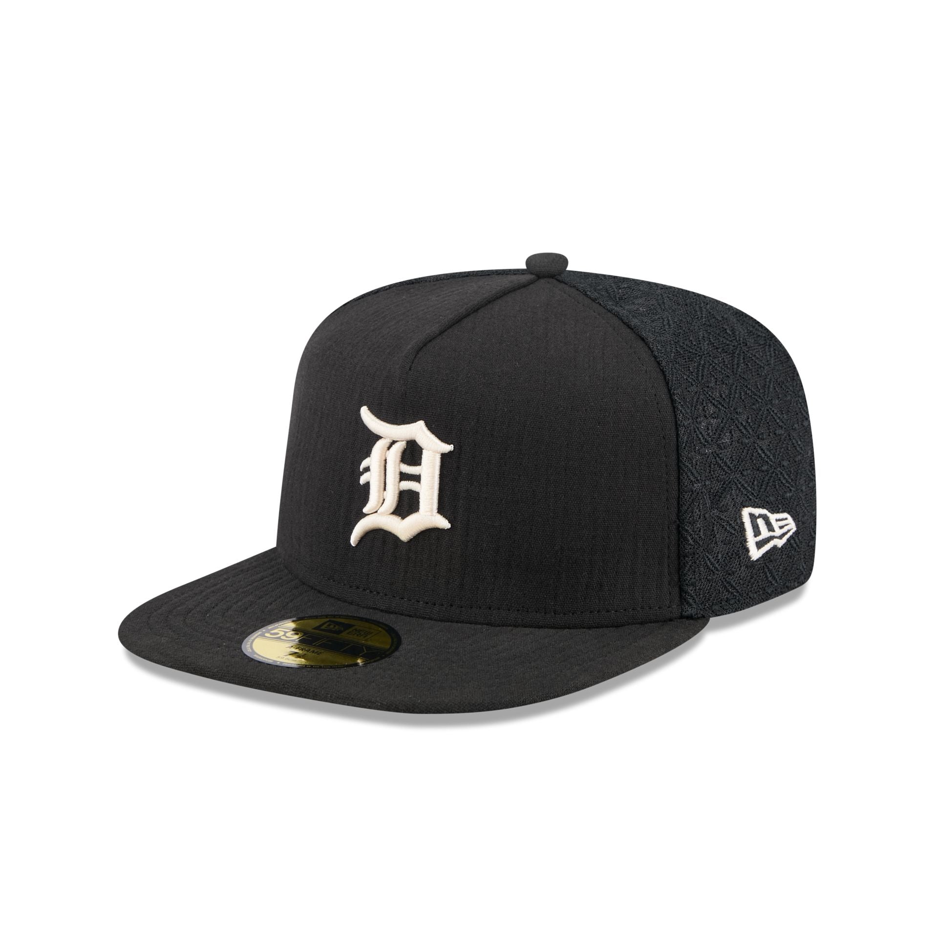 Detroit Tigers Black Mesh 59Fifty A-Frame Fitted Hat
