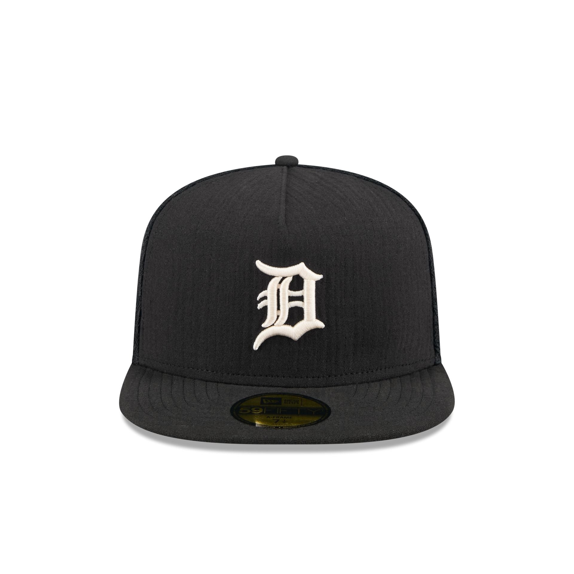 Alternative view of Detroit Tigers Black Mesh 59Fifty A-Frame Fitted Hat