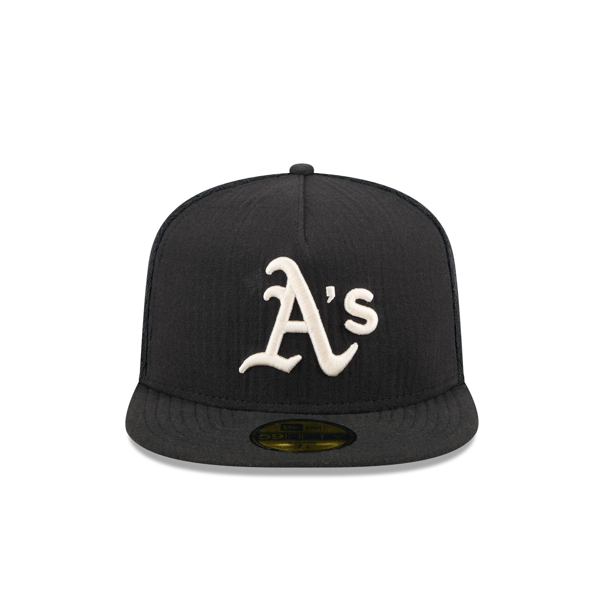 Alternative view of Athletics Black Mesh 59Fifty A-Frame Fitted Hat
