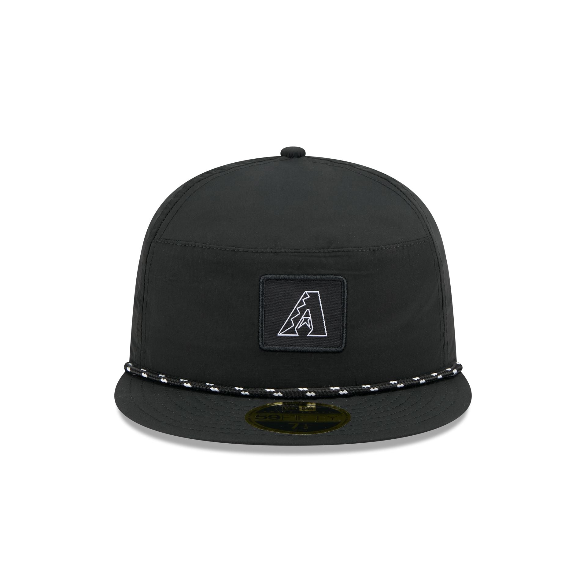 Alternative view of Arizona Diamondbacks Black Poly Rope Split Panel 59Fifty Fitted Hat