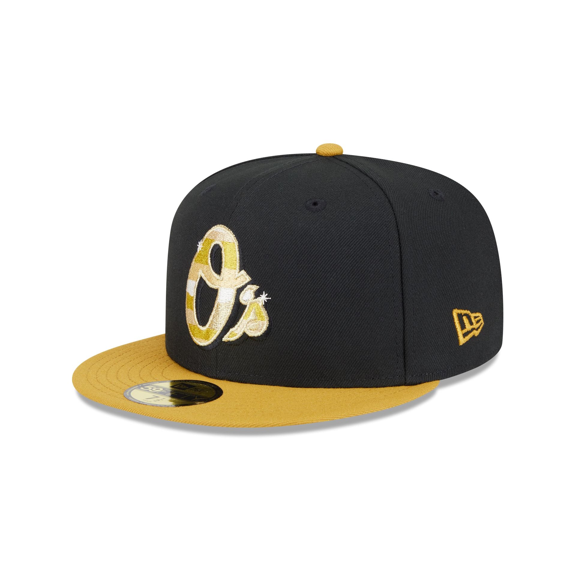 Baltimore Orioles Metallic Gold Logo 59Fifty Fitted Hat