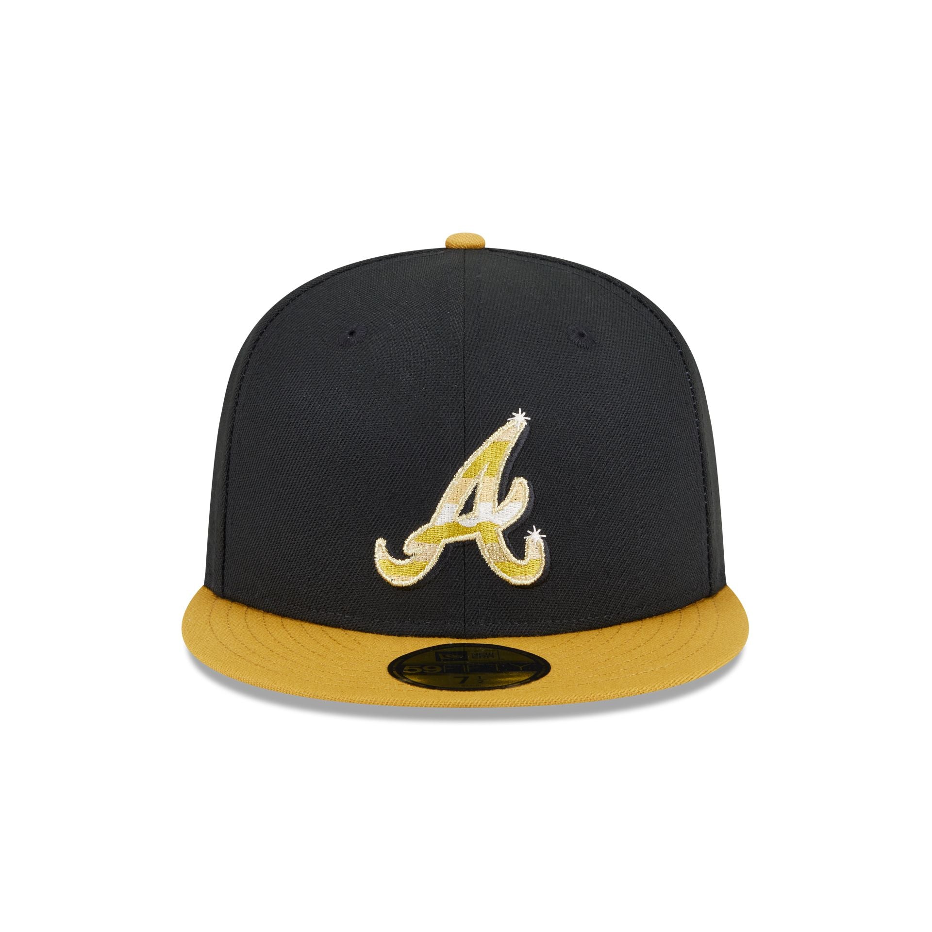 Alternative view of Atlanta Braves Metallic Gold Logo 59Fifty Fitted Hat