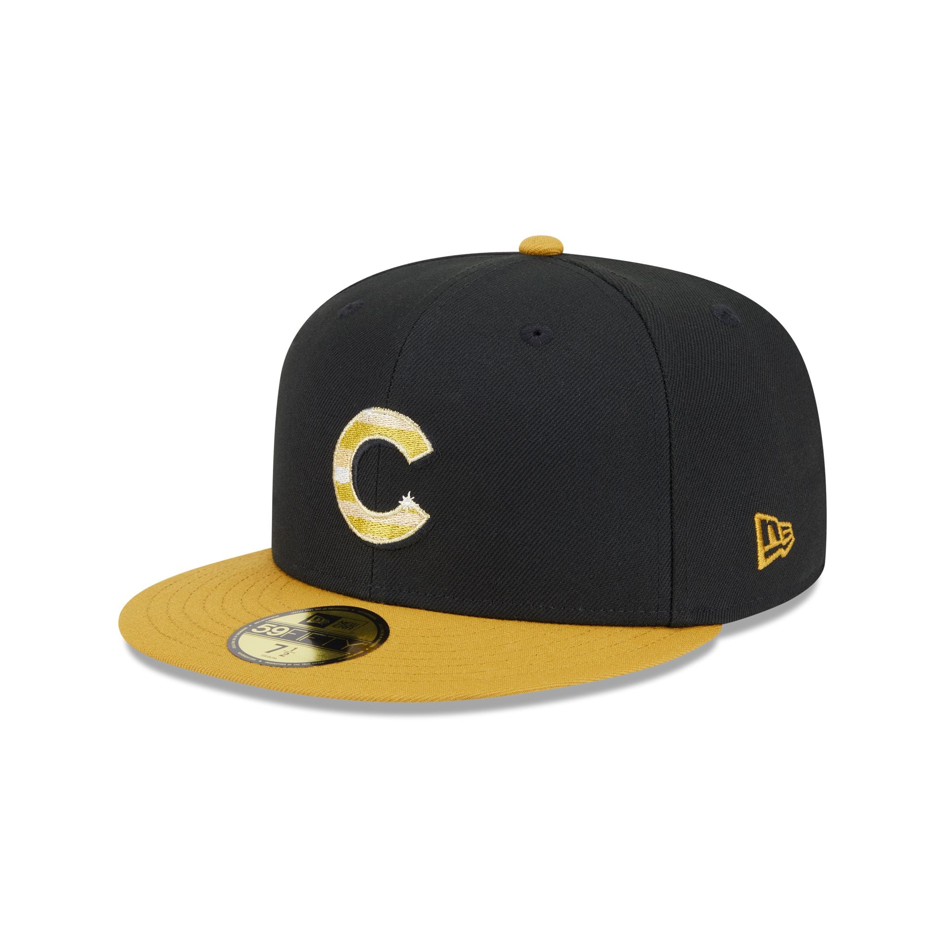Chicago Cubs Metallic Gold Logo 59Fifty Fitted Hat